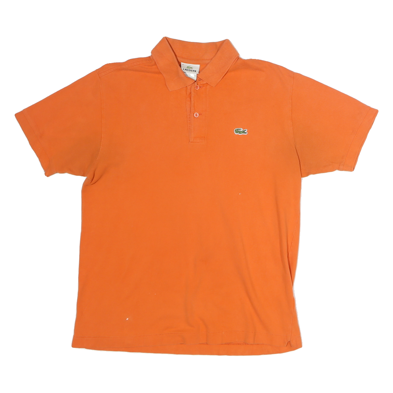 LACOSTE Mens Orange Short Sleeve Plain Polo Shirt M Casual Cotton Refurbished - N/A refurbished available on Cerqular