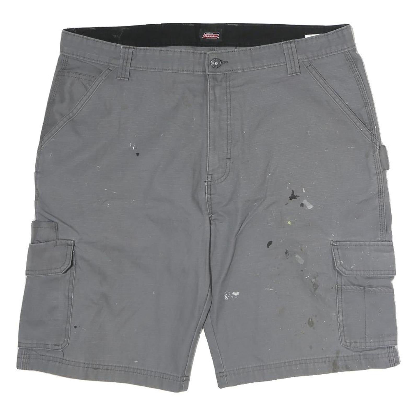 DICKIES Mens Shorts Grey Cargo Cotton L W40 Workwear Pockets Refurbished - N/A refurbished available on Cerqular