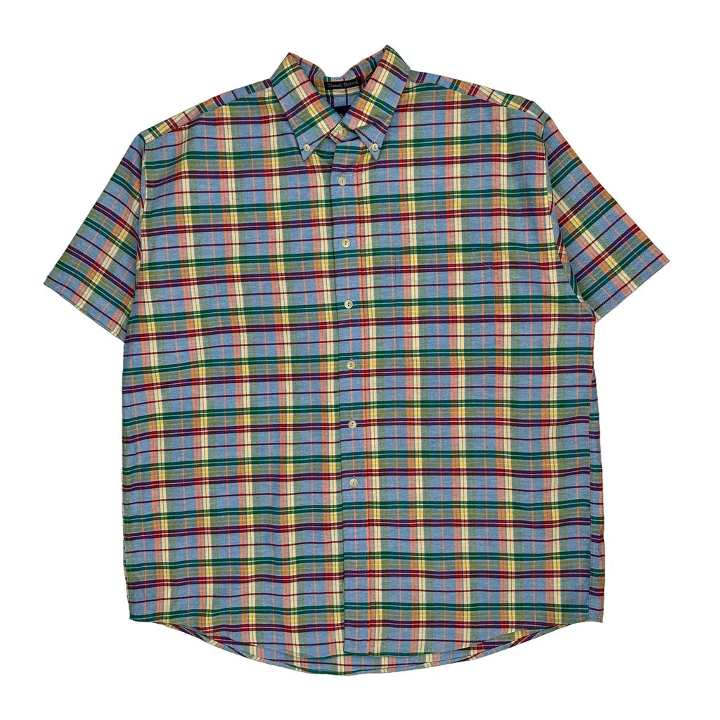 Gant Checked Short Sleeve Shirt - XL Multicoloured Cotton Refurbished - Thrifted (note: this is a term often used to describe second- refurbished available on Cerqular