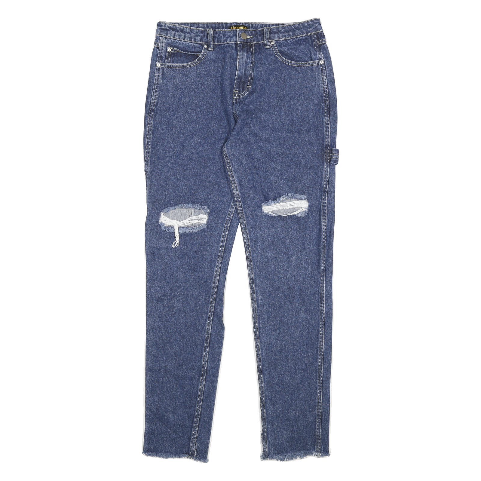 YANGSTER Womens Blue Slim Skinny Denim Cotton Medium W30 L31 Zip Closure Pockets Refurbished - N/A refurbished available on Cerqular