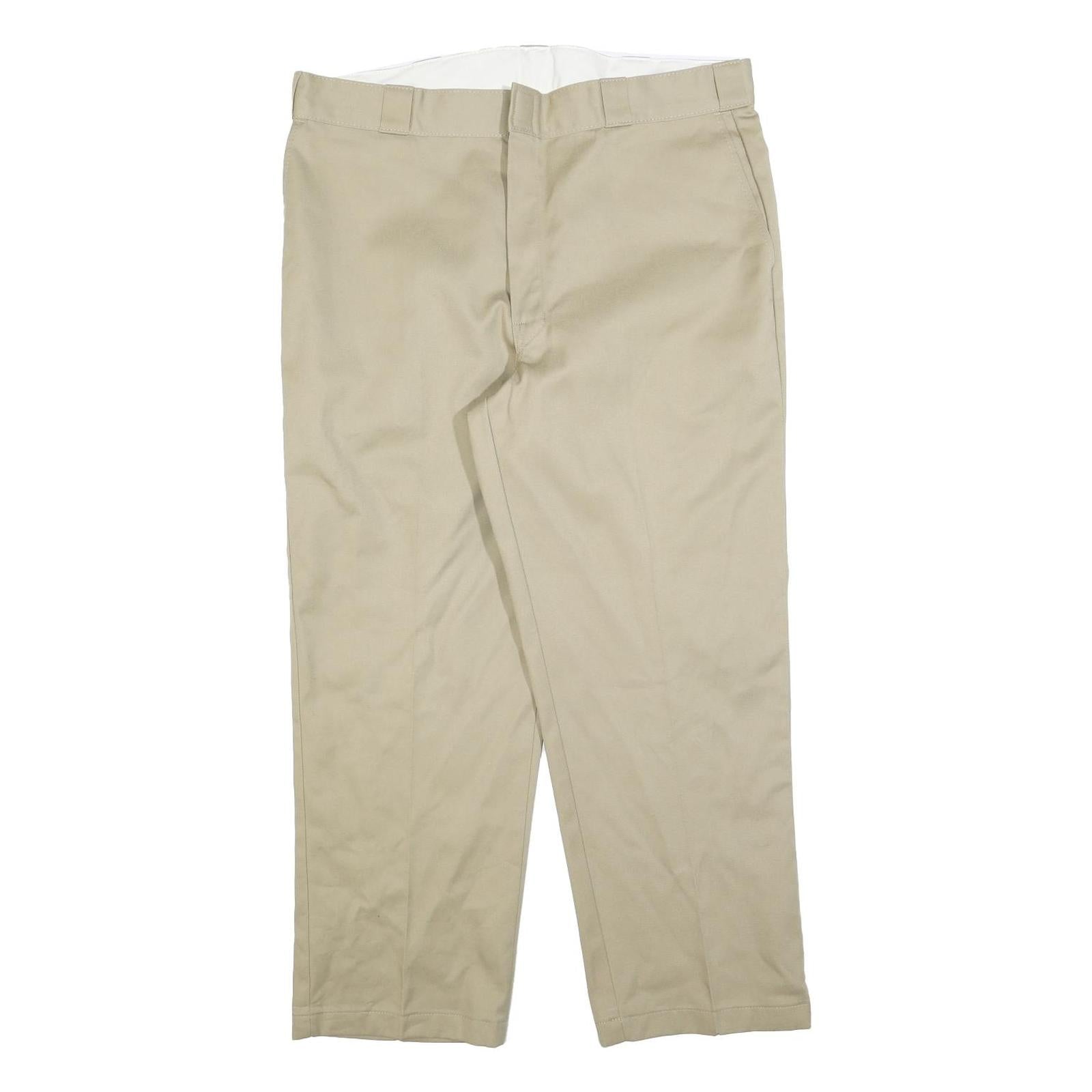 DICKIES Mens Cotton Blend Beige Regular Fit Straight Leg Trousers W40 L29 Refurbished - N/A refurbished available on Cerqular