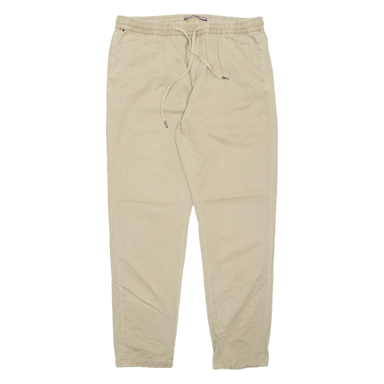 TOMMY HILFIGER Chino Mens Trousers Beige Regular Tapered W34 L32 Refurbished - N/A refurbished available on Cerqular