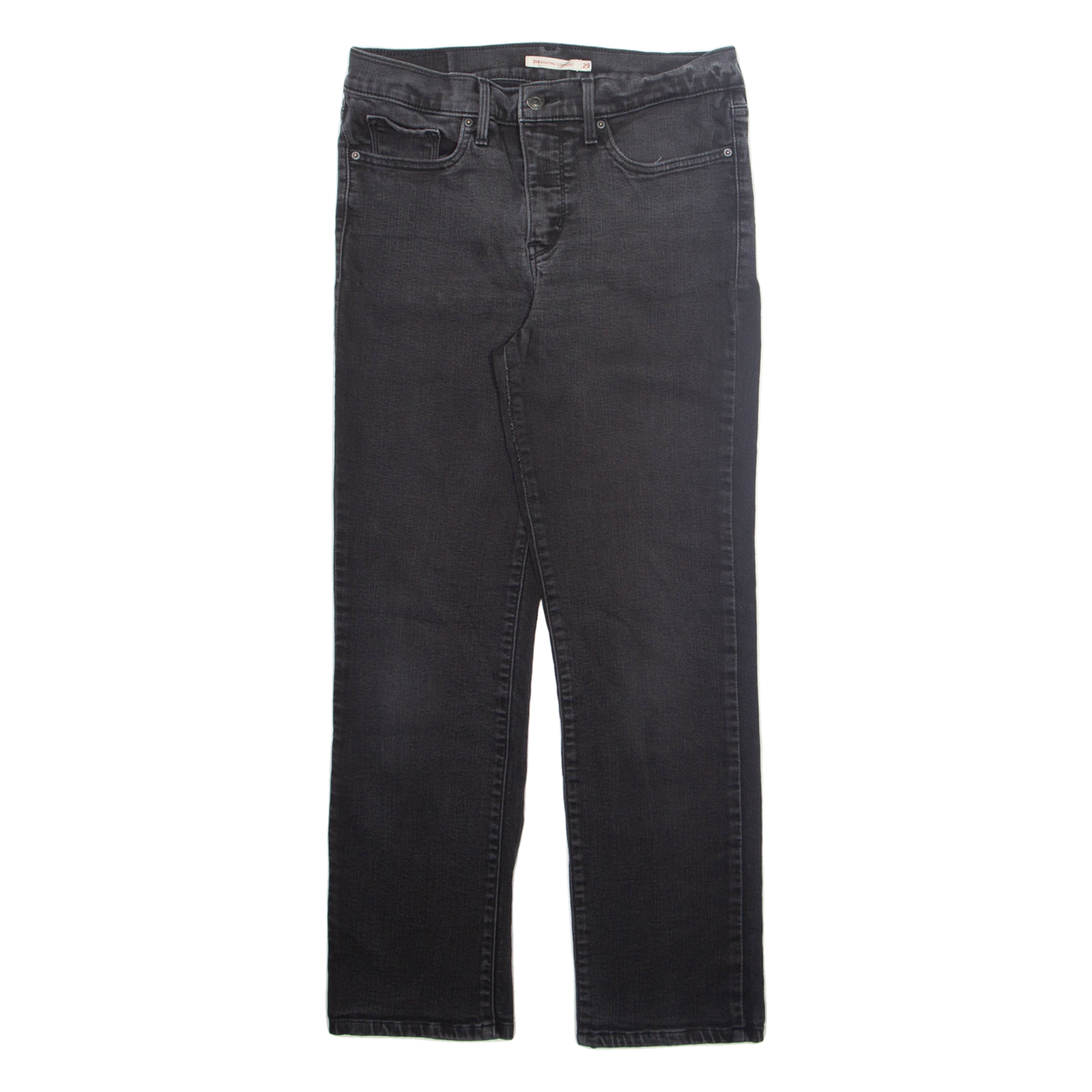 LEVI'S Womens Jeans Grey Regular Straight W29 L27 Refurbished - N/A refurbished available on Cerqular