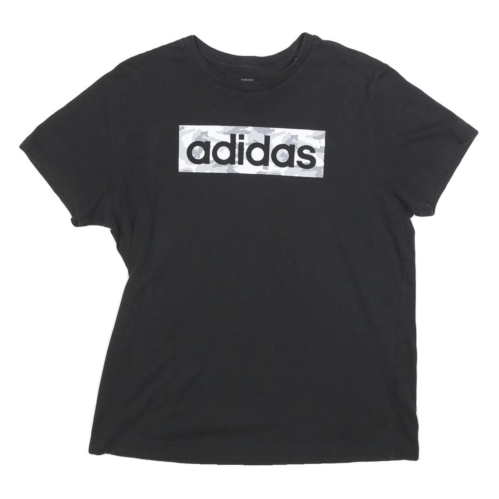 ADIDAS Womens Black Graphic T-Shirt M Short Sleeve Crew Neck Casual Sport Refurbished - N/A refurbished available on Cerqular