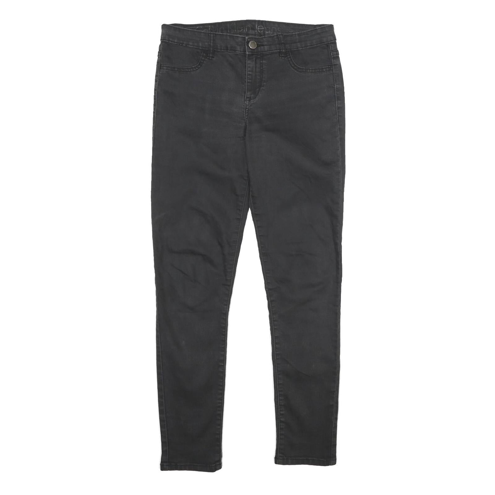 CALVIN KLEIN JEANS Womens Jeans Black Slim Skinny Denim W29 L31 Stylish Zip Refurbished - N/A refurbished available on Cerqular
