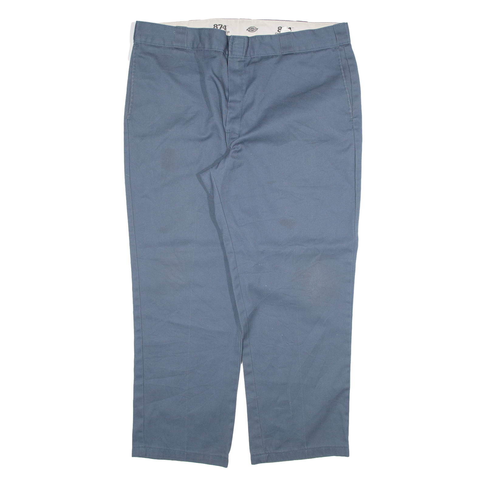 DICKIES Mens Trousers Blue Regular Straight W42 L30 Refurbished - N/A refurbished available on Cerqular