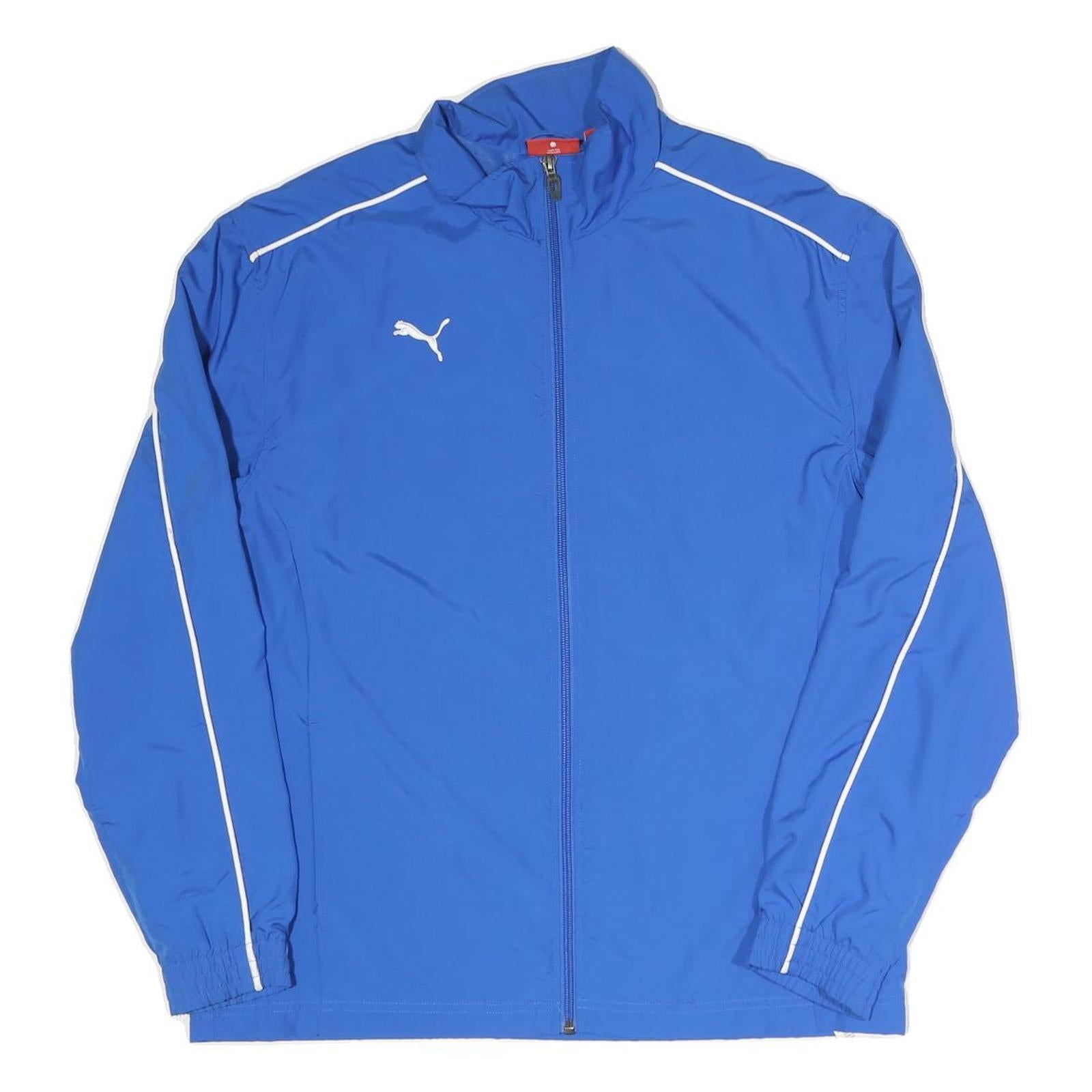PUMA Mens Blue Jacket S Polyester Plain Sports Zip Lightweight Athletic Refurbished - N/A refurbished available on Cerqular