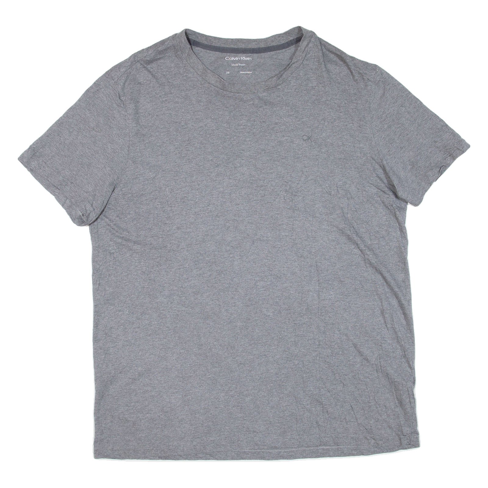 CALVIN KLEIN Mens T-Shirt Grey L Refurbished - N/A refurbished available on Cerqular