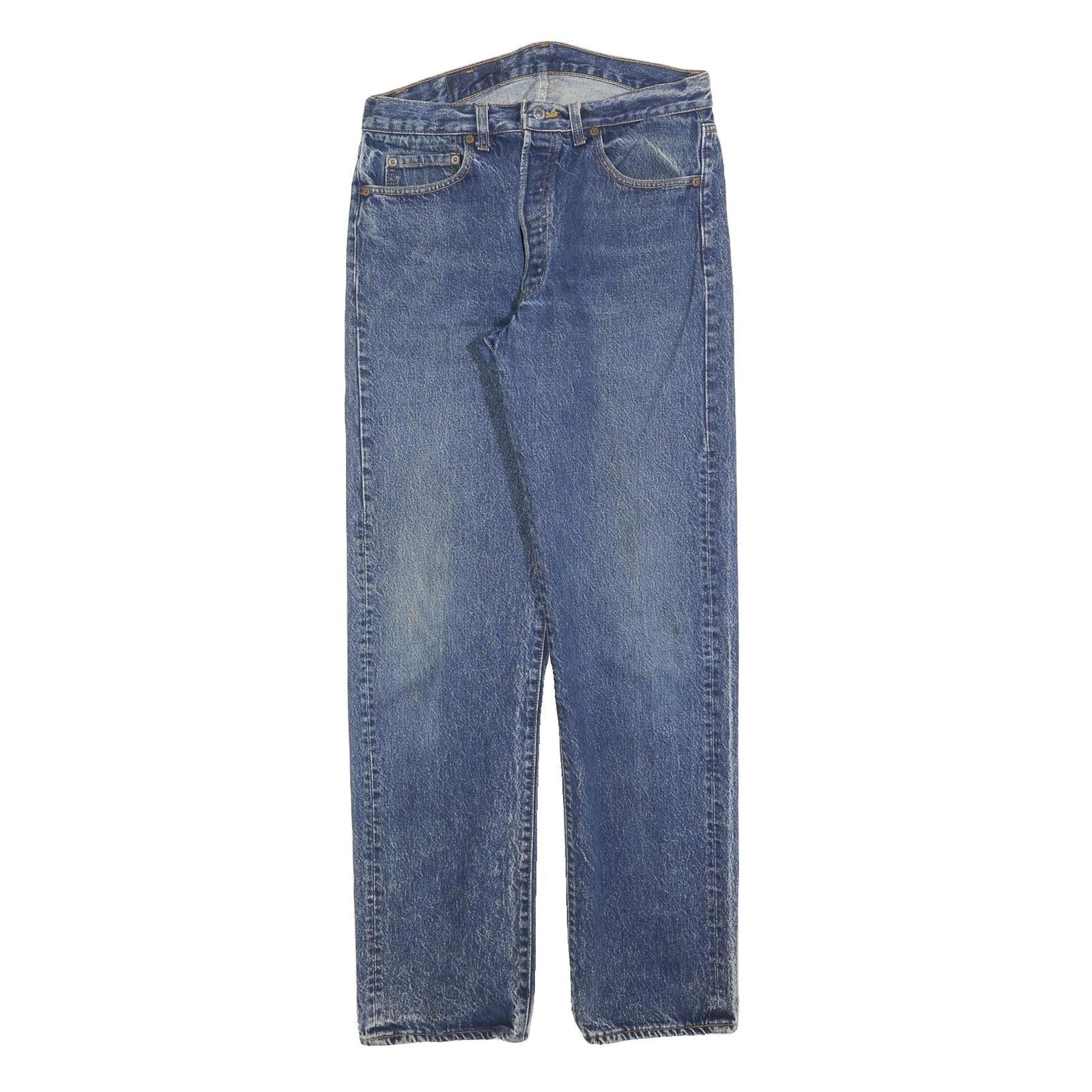 LEVI'S Mens Blue Regular Fit Straight Denim Jeans W31 L32 Classic Button Fly Refurbished - N/A refurbished available on Cerqular