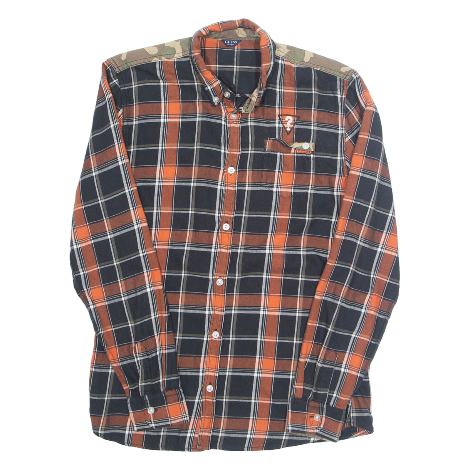 Buy GUESS Womens Shirt Orange Check Long Sleeve UK 16 Refurbished - $28.59 GUESS Womens Shirt Orange Check Long Sleeve UK 16 Refurbished - N/A refurbished available on Cerqular