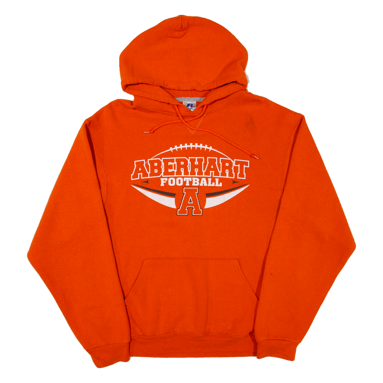 RUSSELL ATHLETIC Aberhart Football Mens Orange Hoodie USA M Refurbished - N/A refurbished available on Cerqular