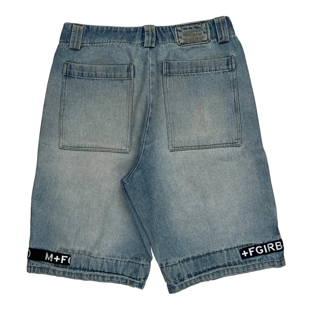 Francois Girbaud Hip Hop Denim Shorts - 34W 12L Light Wash Cotton Refurbished - Thrifted (note: this is a term often used to describe second- refurbished available on Cerqular