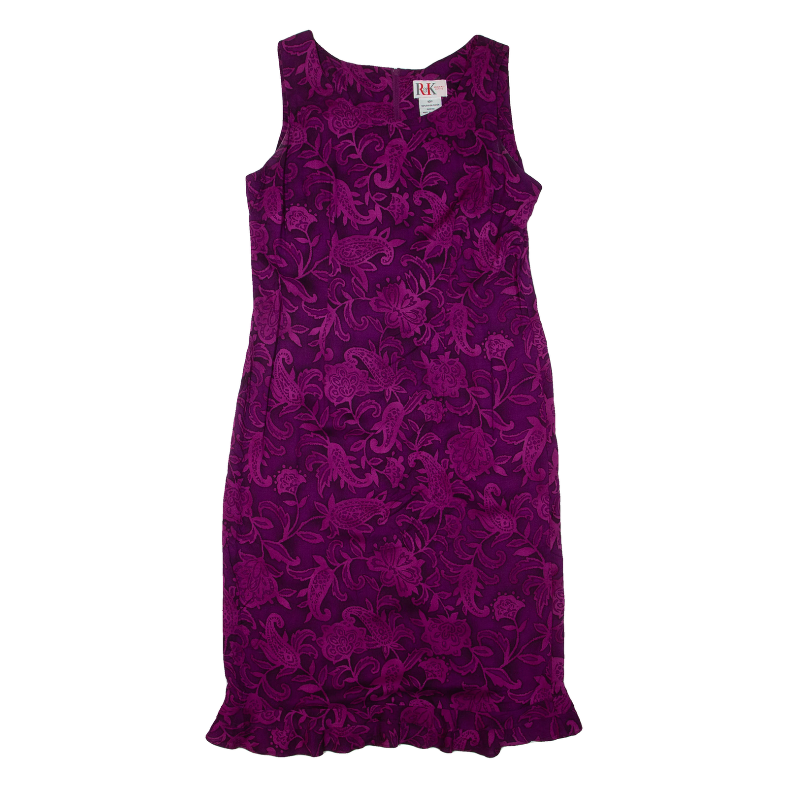 Womens Day Dress Purple Floral Sleeveless Knee Length M Refurbished - N/A refurbished available on Cerqular