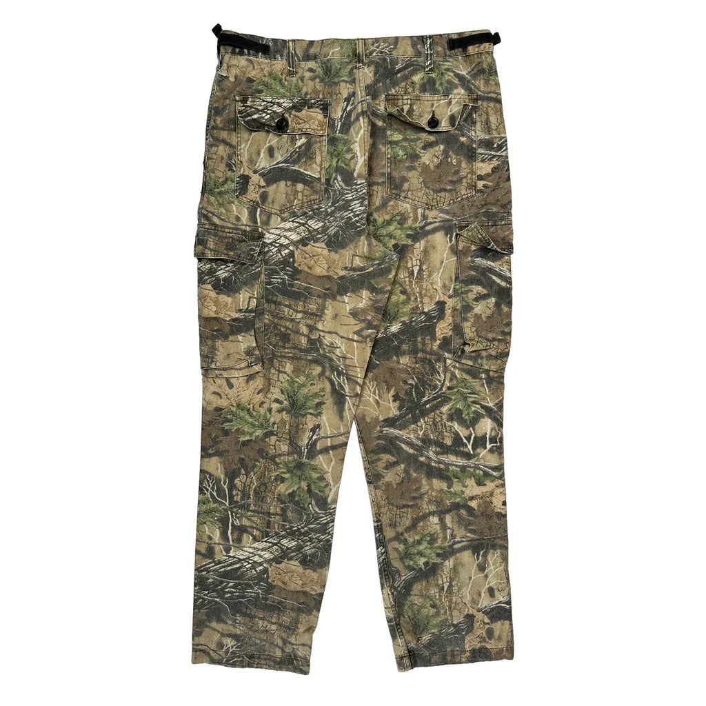 Unbranded Camo Cargo Trousers - 36W 31L Green Cotton Blend Refurbished - Thrifted (note: this is a term often used to describe second- refurbished available on Cerqular
