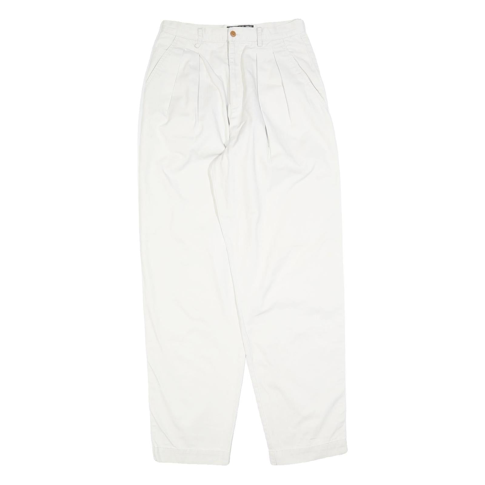 GAP Womens Cotton Blend White Relaxed Tapered Trousers W26 L32 Casual Zip Refurbished - N/A refurbished available on Cerqular