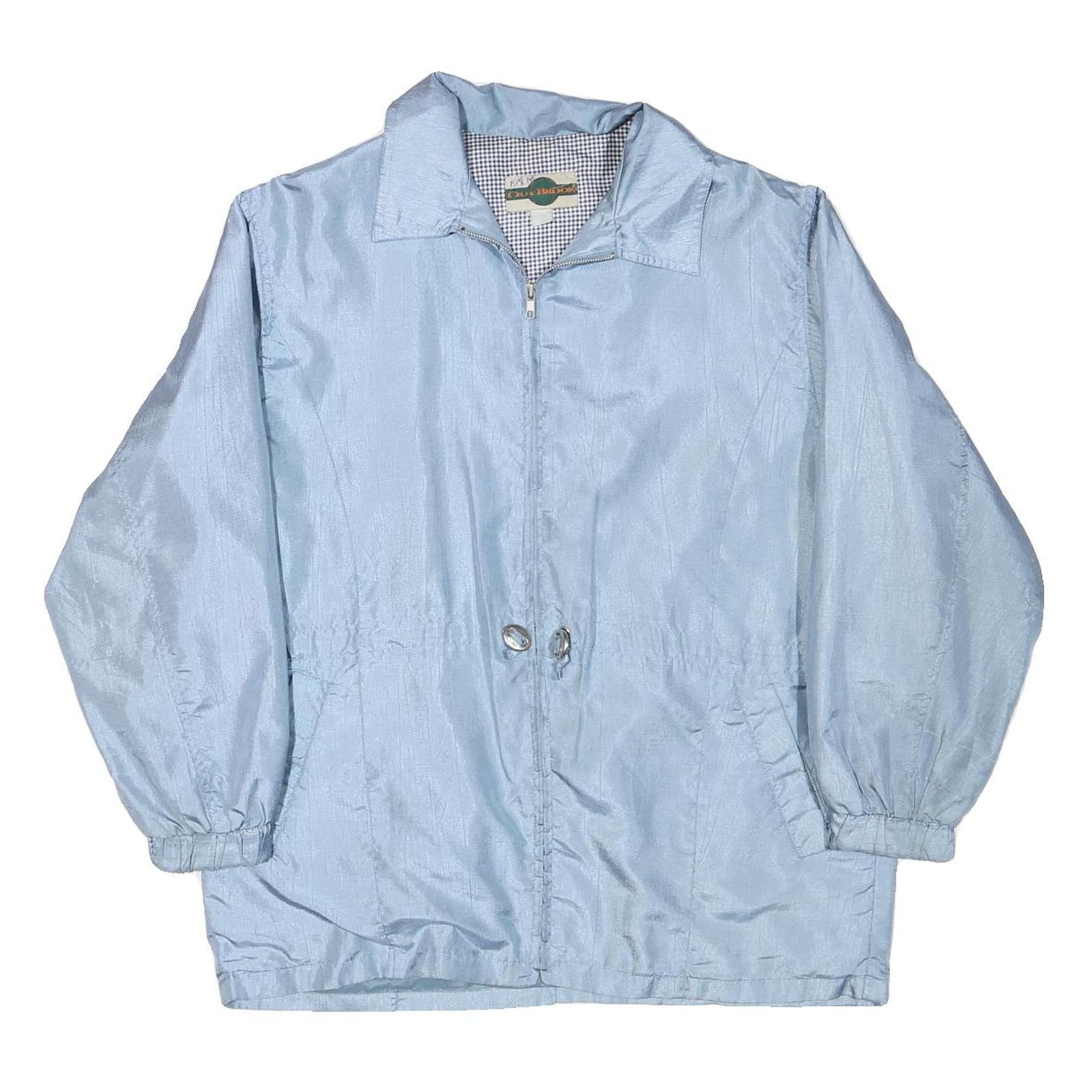 OUT BROOK Mens Blue Casual Jacket L Polyester Blend Plain Zip Comfortable Long Refurbished - N/A refurbished available on Cerqular