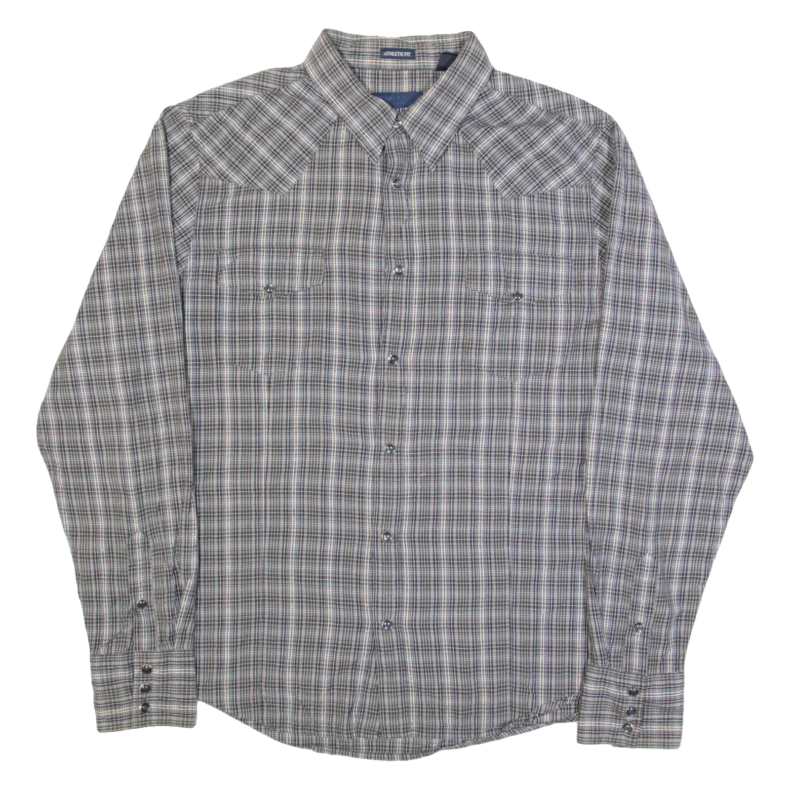 NAUTICA Athletic Fit Mens Shirt Black Check Long Sleeve XL Refurbished - N/A refurbished available on Cerqular