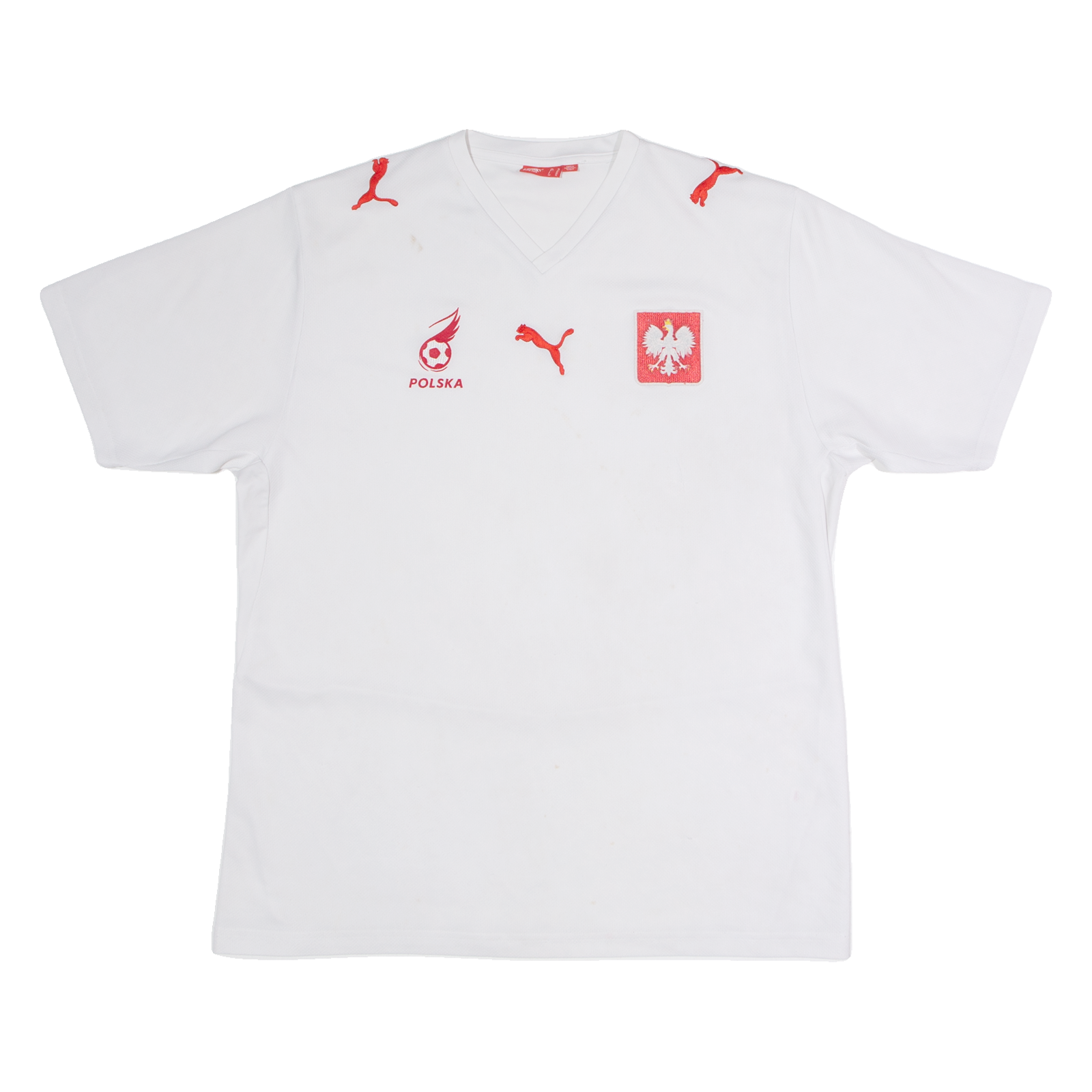 PUMA Polska Mens Football Shirt Jersey White V-Neck XL Refurbished - N/A refurbished available on Cerqular