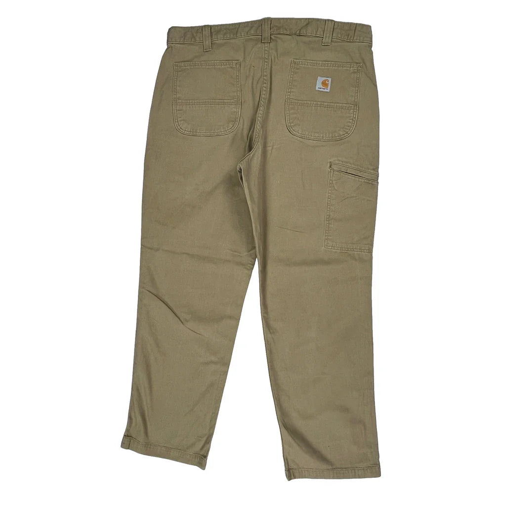Buy Carhartt Carpenter Trousers - 38W 30L Khaki Cotton Refurbished - $73.69 Carhartt Carpenter Trousers - 38W 30L Khaki Cotton Refurbished - Thrifted (note: this is a term often used to describe second- refurbished available on Cerqular