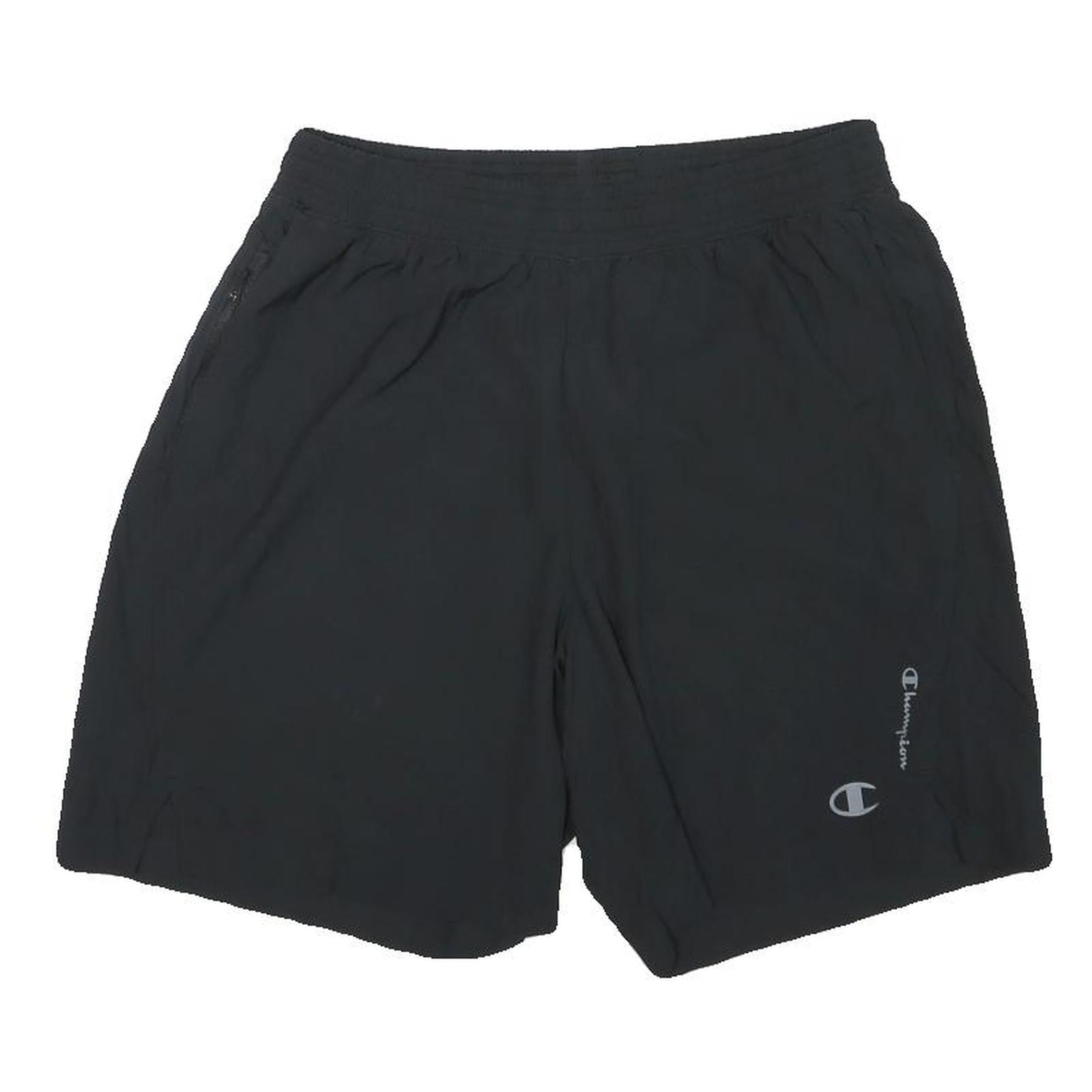 CHAMPION Mens Black Sports Casual Shorts M W27 Lightweight Polyester Blend Refurbished - N/A refurbished available on Cerqular