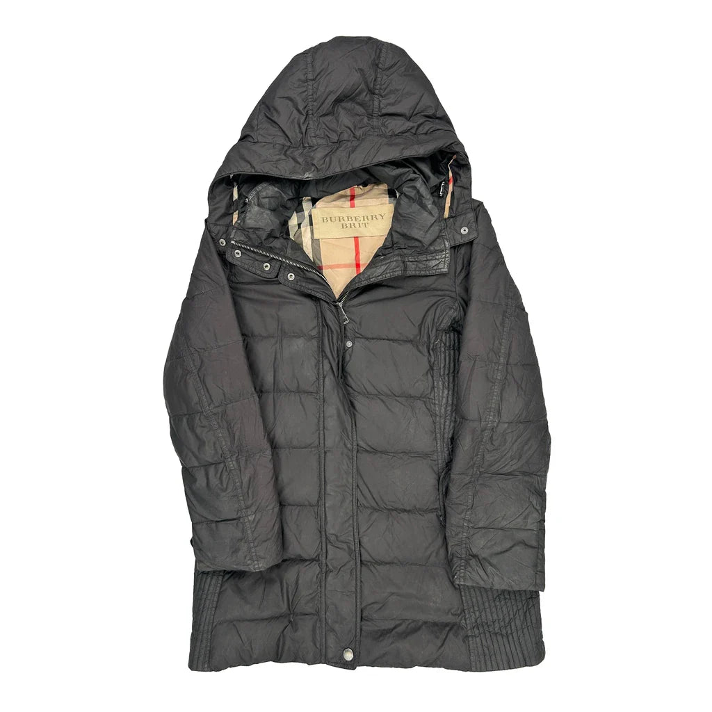 Burberry Brit Puffer - Medium Black Polyester Refurbished - Thrifted (note: this is a term often used to describe second- refurbished available on Cerqular