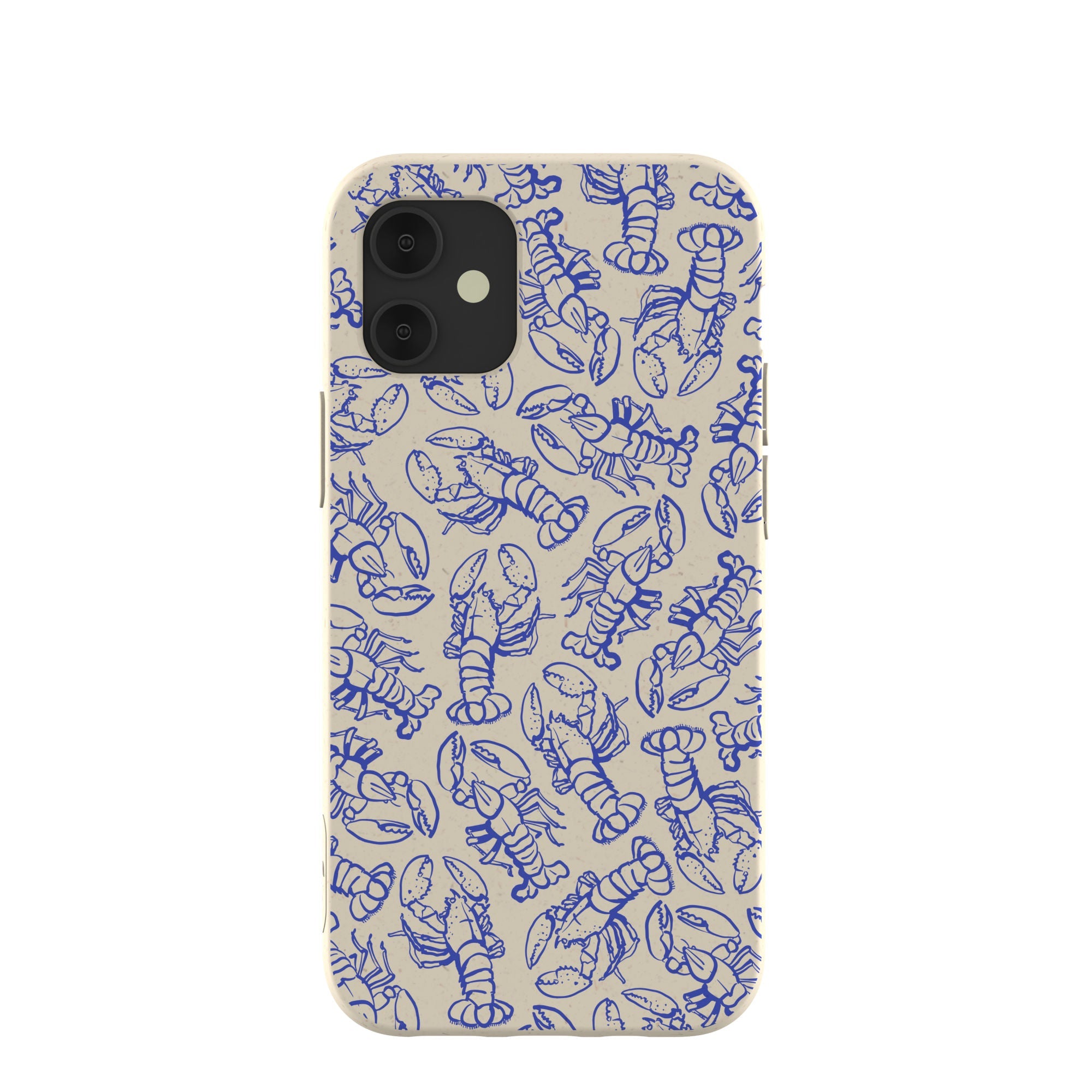 London Fog Blue Lobster iPhone 12 Mini Case Refurbished - Pela Case refurbished available on Cerqular