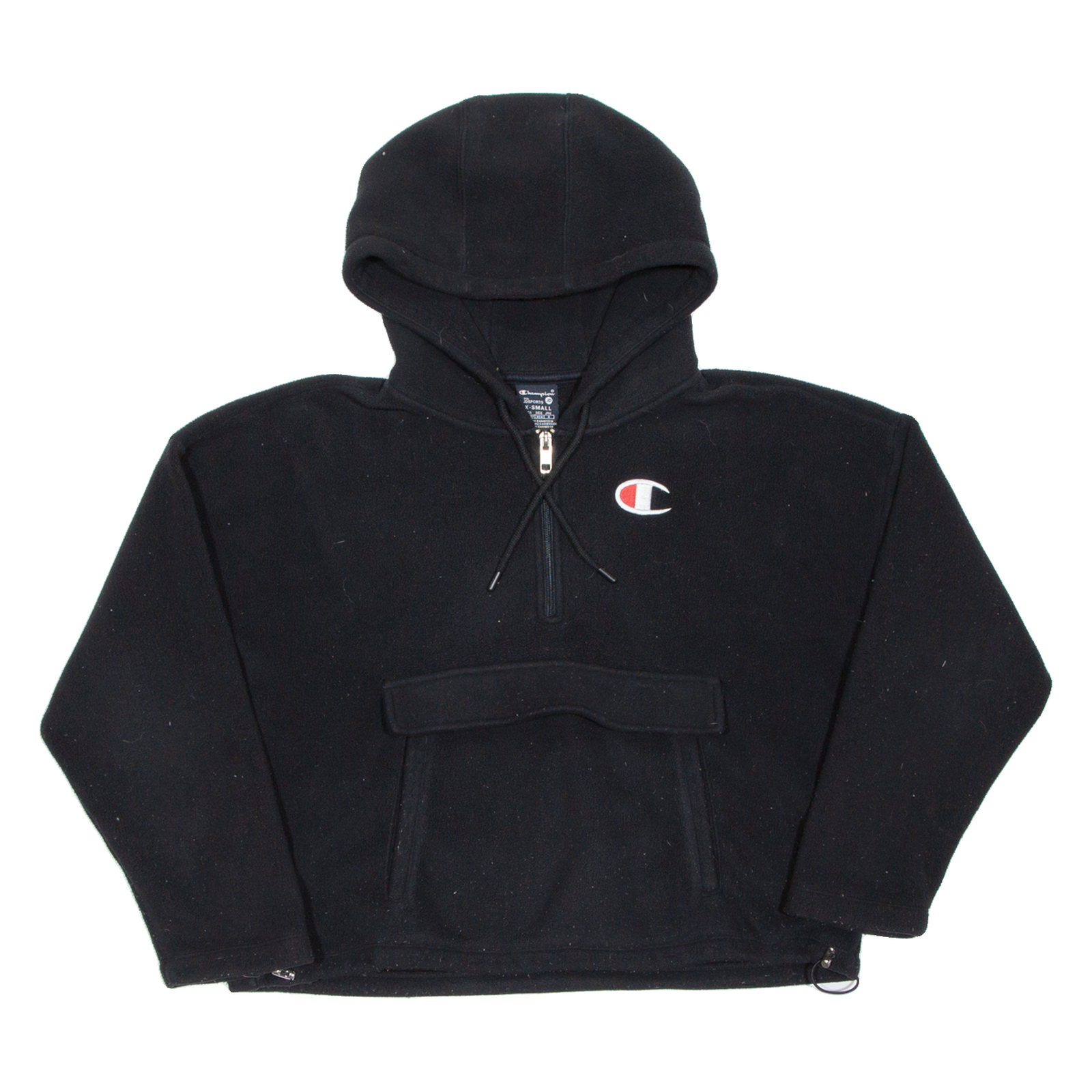 CHAMPION Cropped Womens Black Hoodie Pullover XS Refurbished - N/A refurbished available on Cerqular