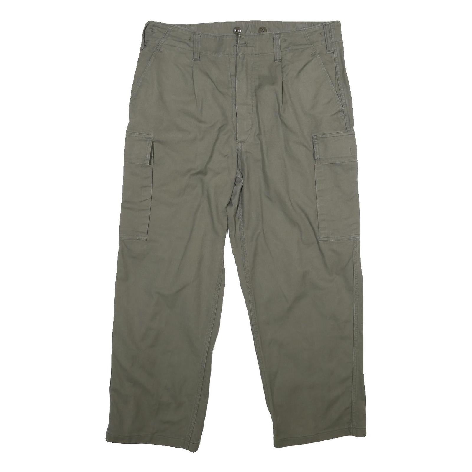 ROTROPF Mens Cotton Regular Fit Green Cargo Trousers W38 L27 Casual Zip Closure Refurbished - N/A refurbished available on Cerqular