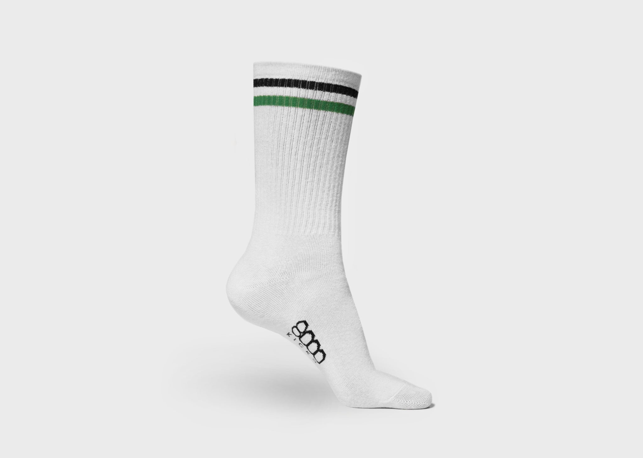 Striped White Socks | Size: L Refurbished - 8000Kicks refurbished available on Cerqular