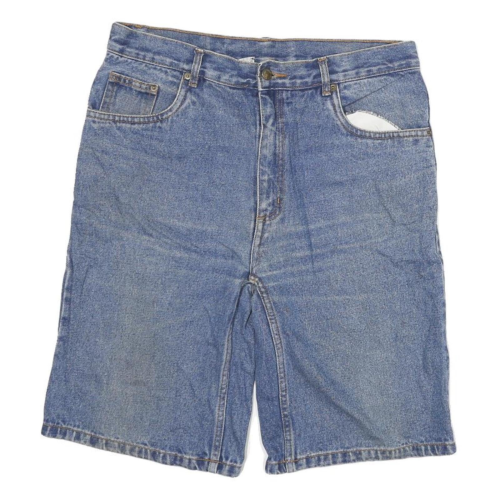 YOUKON Mens Denim Blue Casual Shorts XL W34 Cotton Blend Relaxed Fit Classic Refurbished - N/A refurbished available on Cerqular