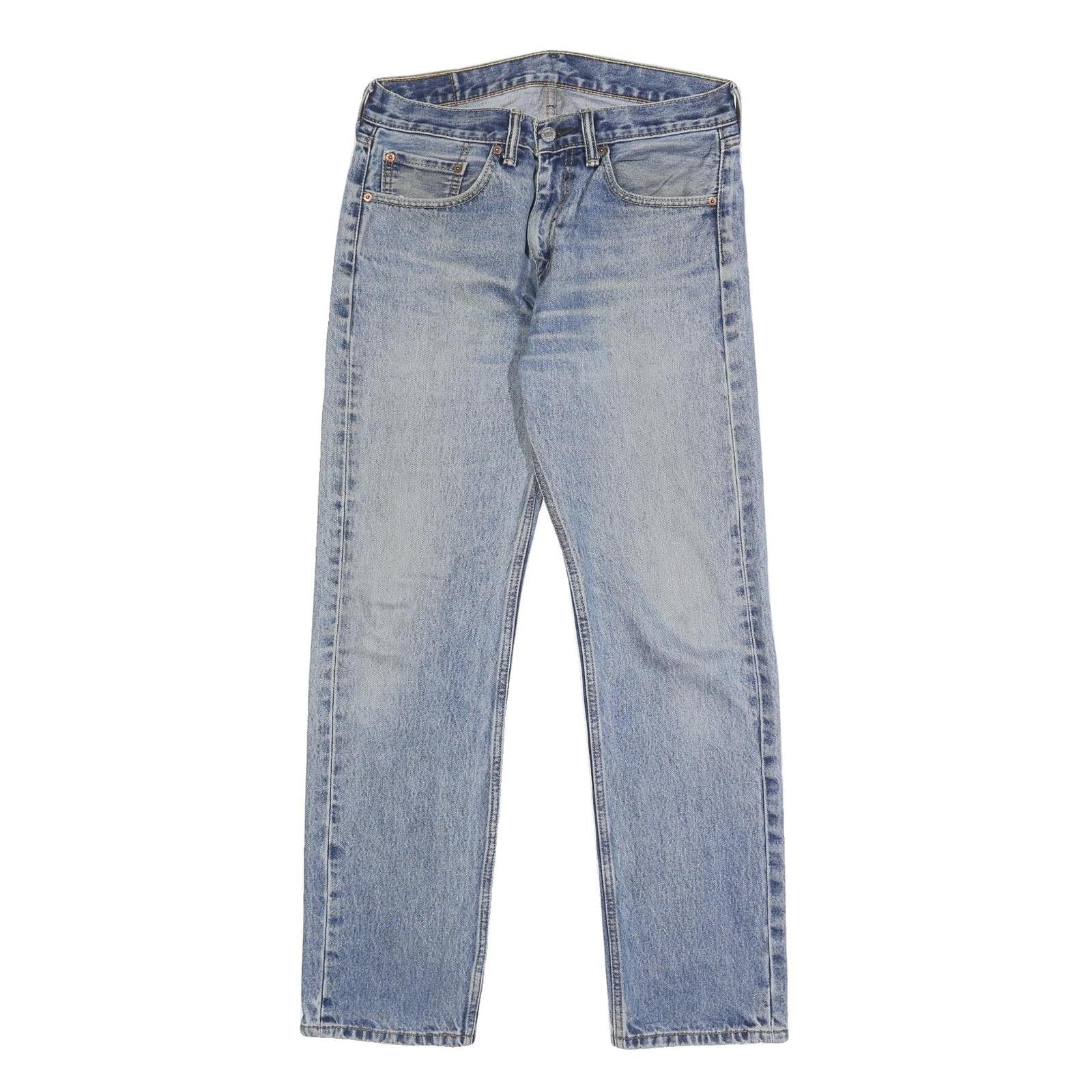 LEVI'S 505 Mens Jeans Blue Regular Straight Denim Medium Wash W32 L32 Classic Refurbished - N/A refurbished available on Cerqular