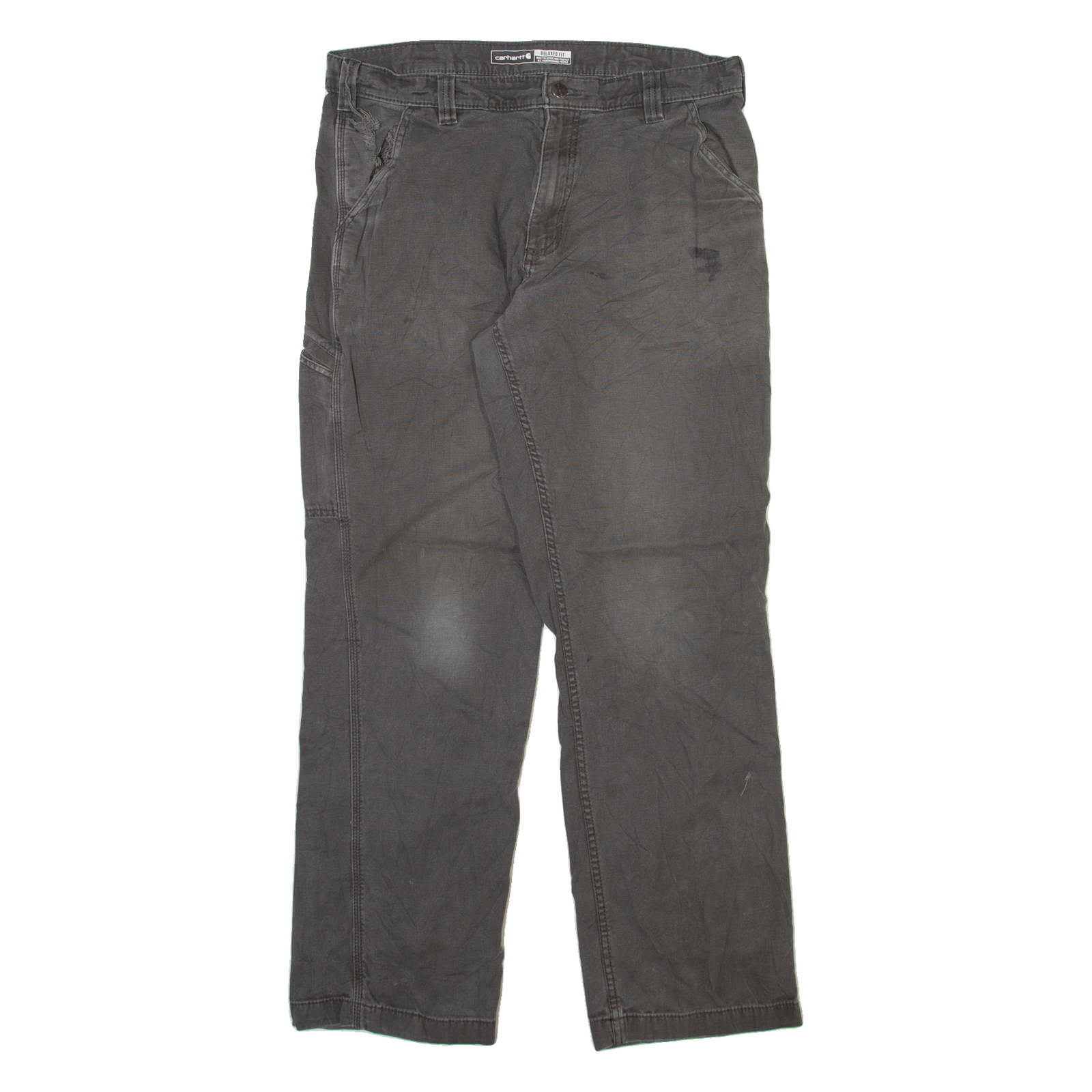 CARHARTT Mens Trousers Grey Relaxed Straight W36 L31 Refurbished - N/A refurbished available on Cerqular