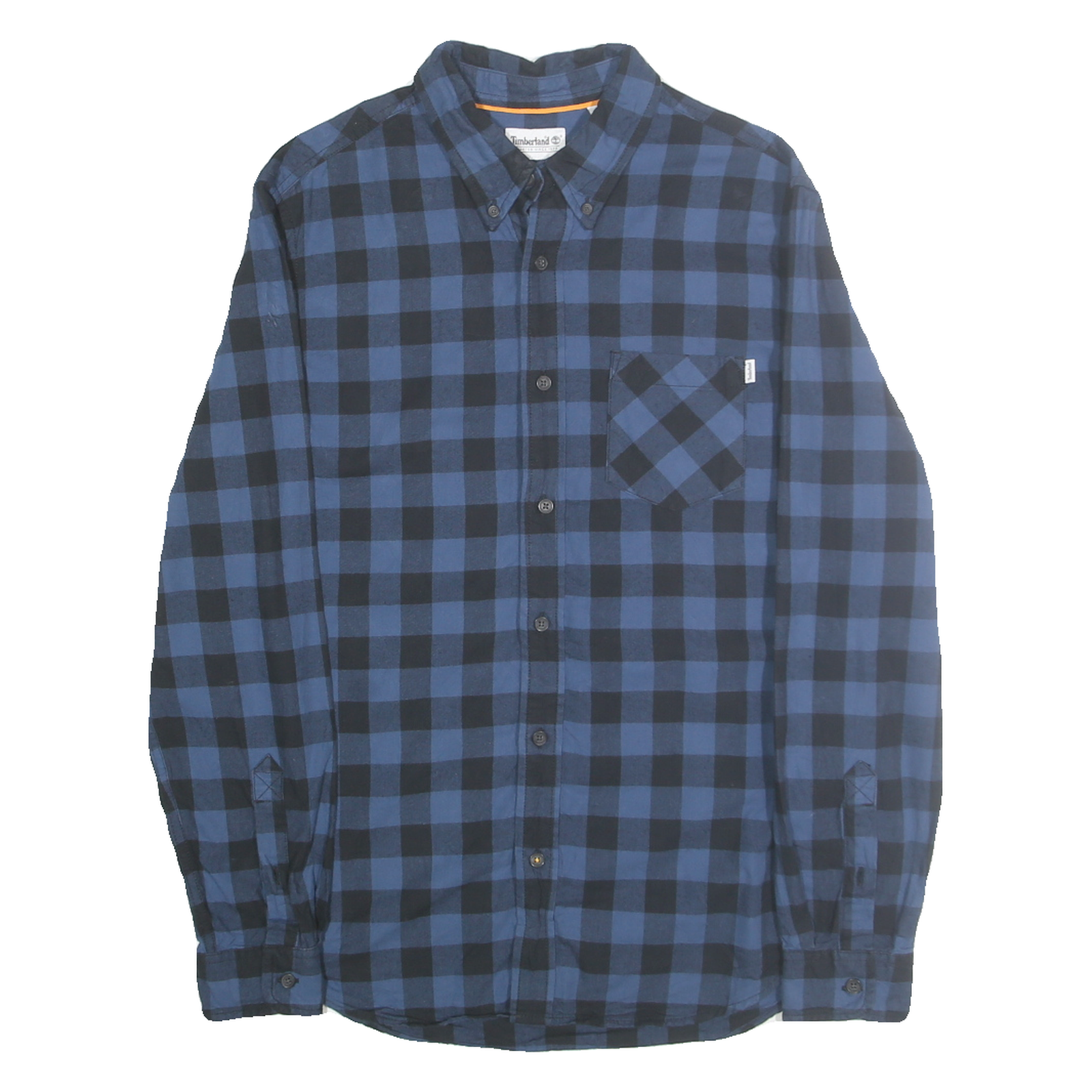 TIMBERLAND Mens Blue & Black Check Shirt M Casual Button-Down Long Sleeve Cotton Refurbished - N/A refurbished available on Cerqular