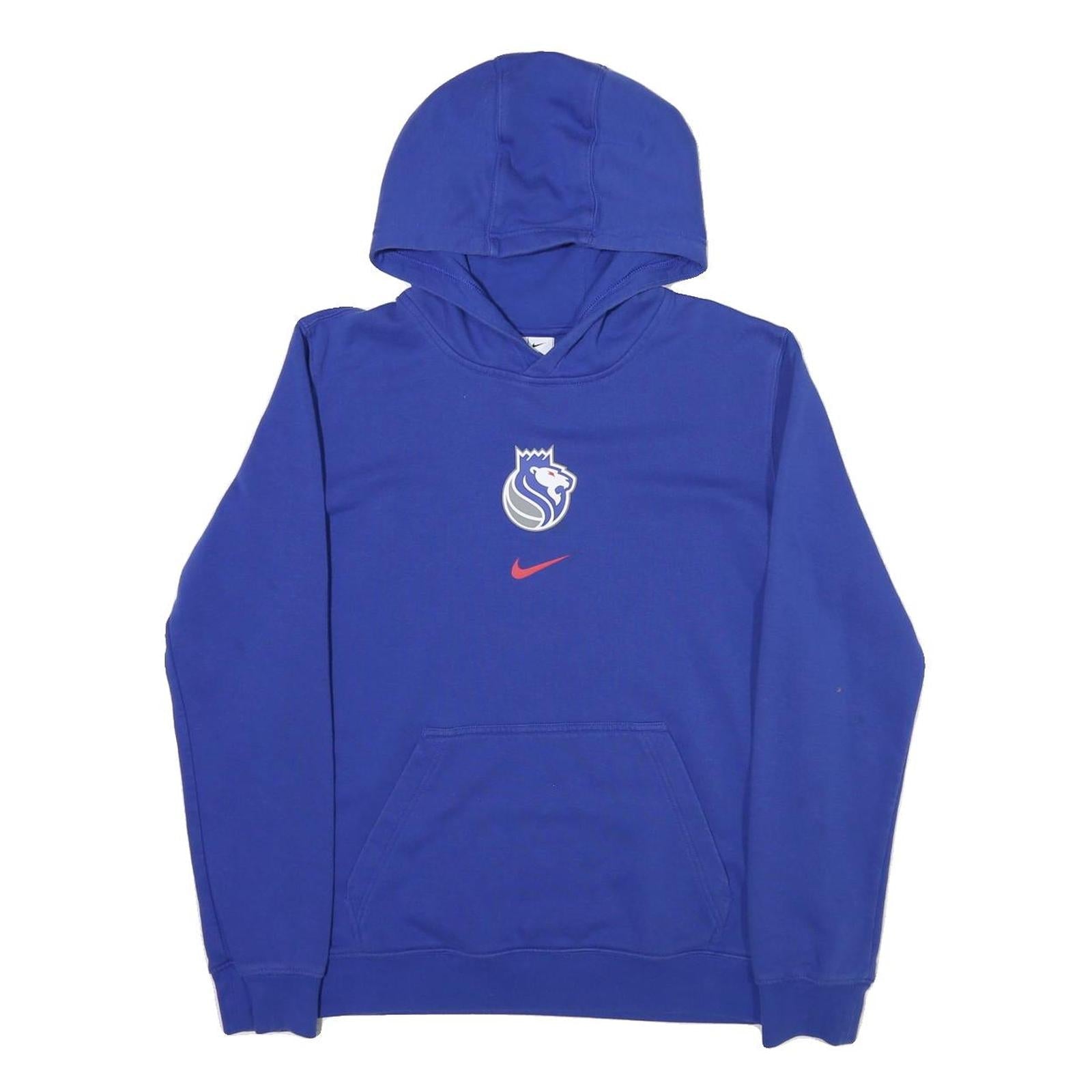 NIKE Mens Blue Hoodie XL Cotton Blend Pullover Swoosh Logo Casual Wear Refurbished - N/A refurbished available on Cerqular