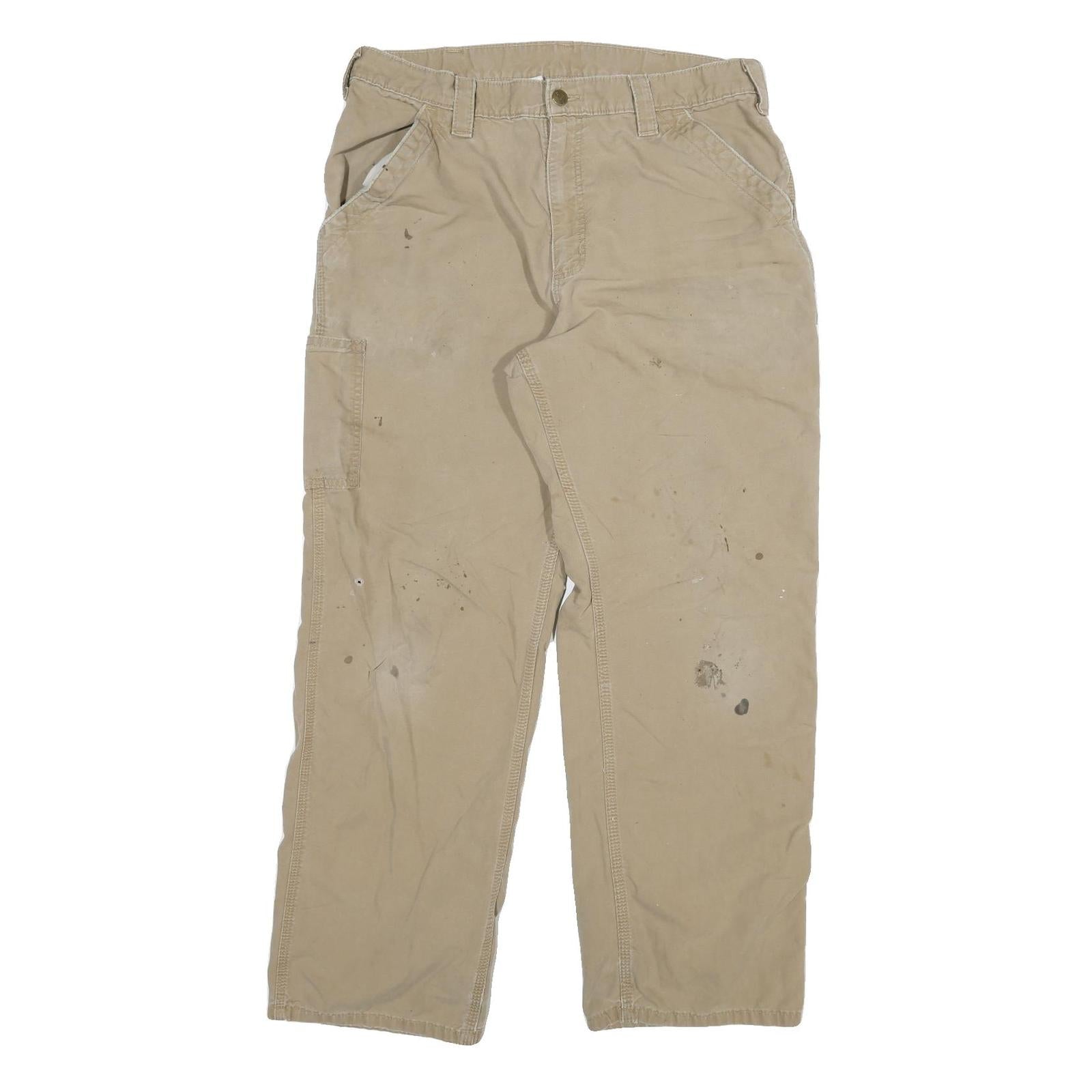 Buy CARHARTT Mens Relaxed Beige Cotton Blend Zip Trousers W34 L30 Workwear Refurbished - $44.19 CARHARTT Mens Relaxed Beige Cotton Blend Zip Trousers W34 L30 Workwear Refurbished - N/A refurbished available on Cerqular