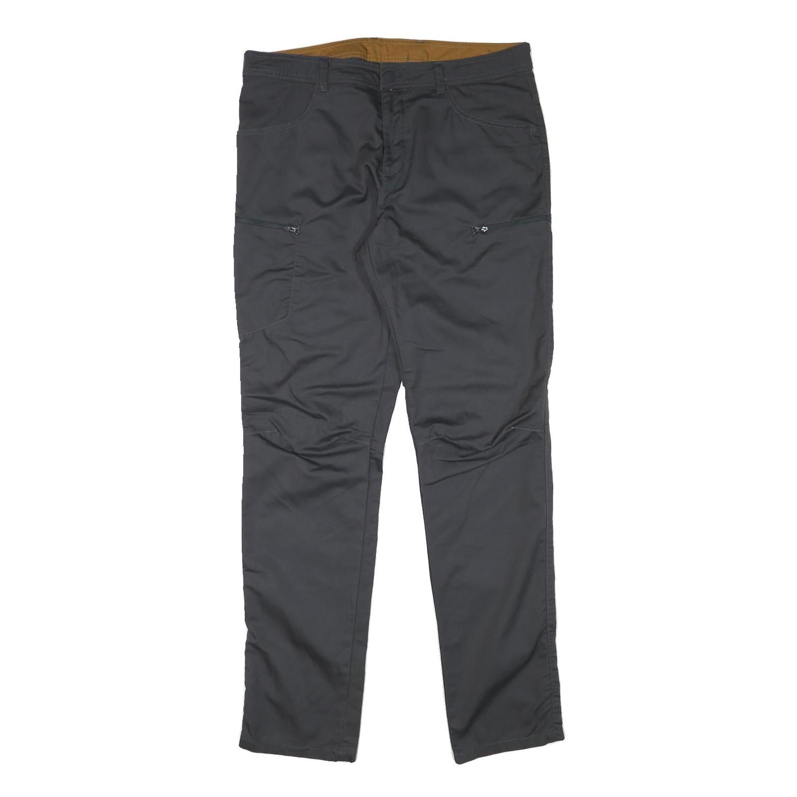 Mens Slim Black Polyester Blend Zip Closure Trousers W34 L33 Casual Everyday Refurbished - N/A refurbished available on Cerqular