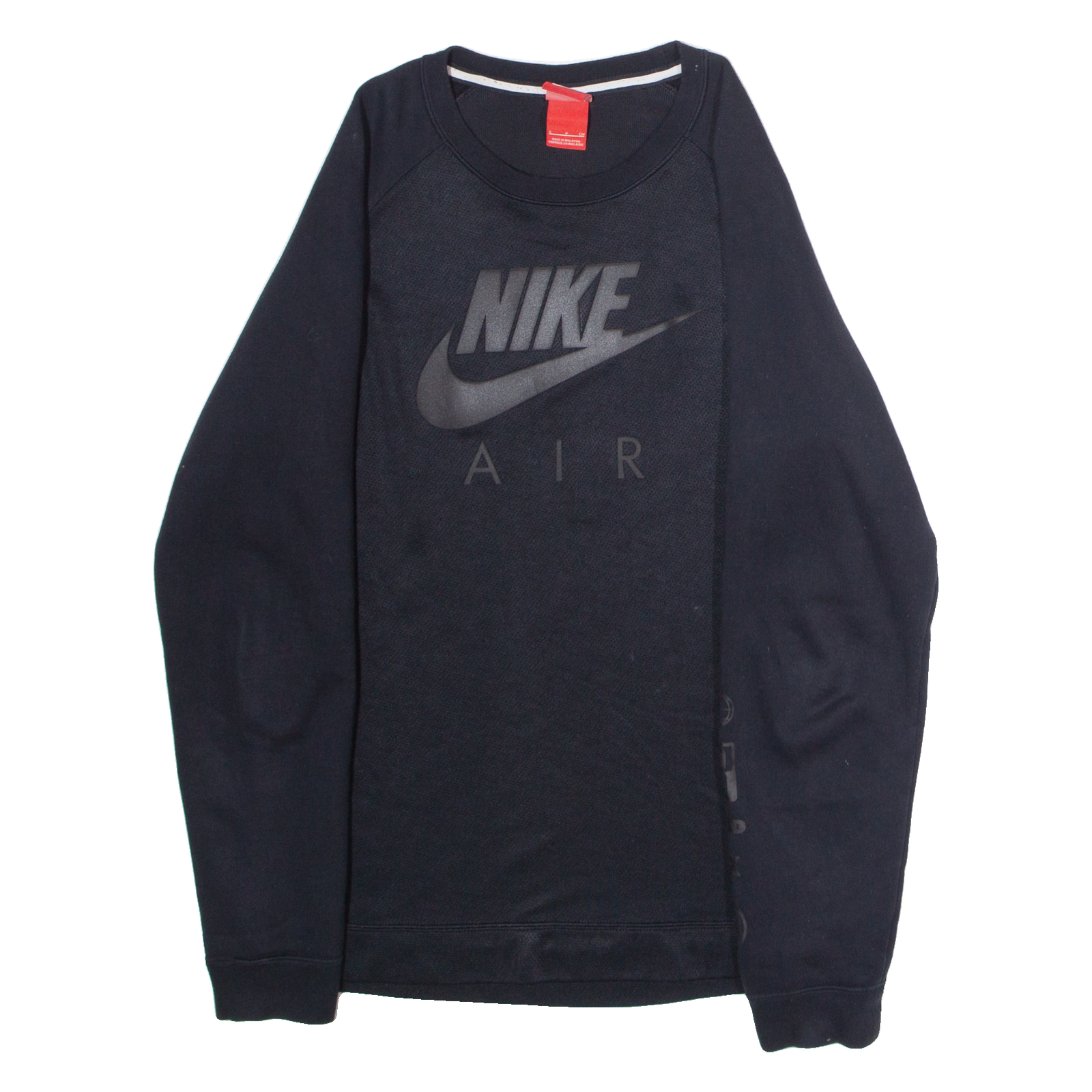 NIKE Air Mens Sweatshirt Black Crew Neck S Refurbished - N/A refurbished available on Cerqular