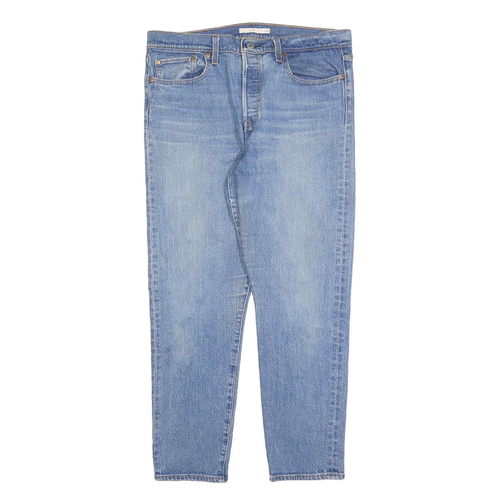 LEVI'S Womens Jeans Blue Regular Straight Denim Rinse W32 L28 Classic Fit Refurbished - N/A refurbished available on Cerqular