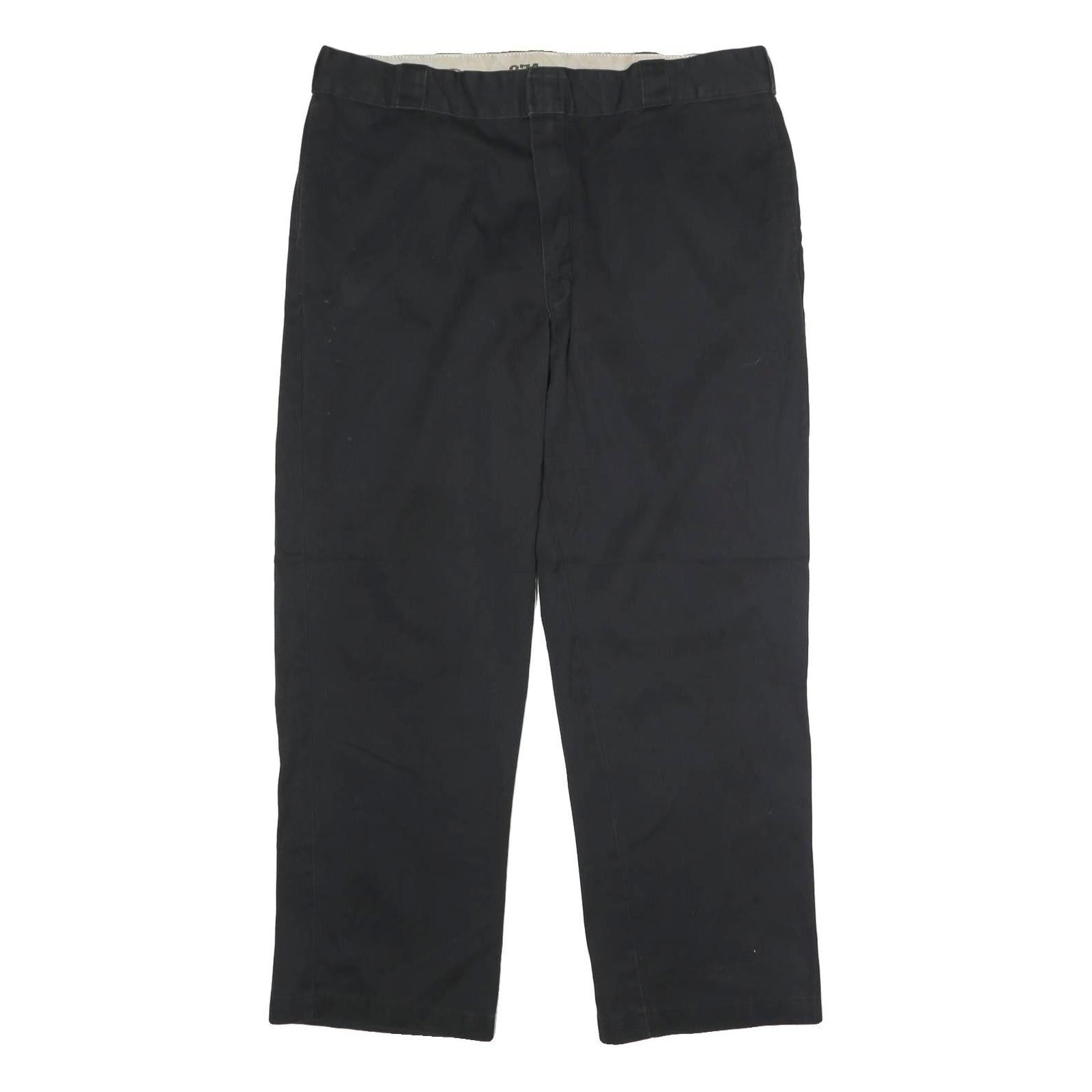 DICKIES Mens Polyester Blend Black Classic Straight Trousers W40 L30 Workwear Refurbished - N/A refurbished available on Cerqular