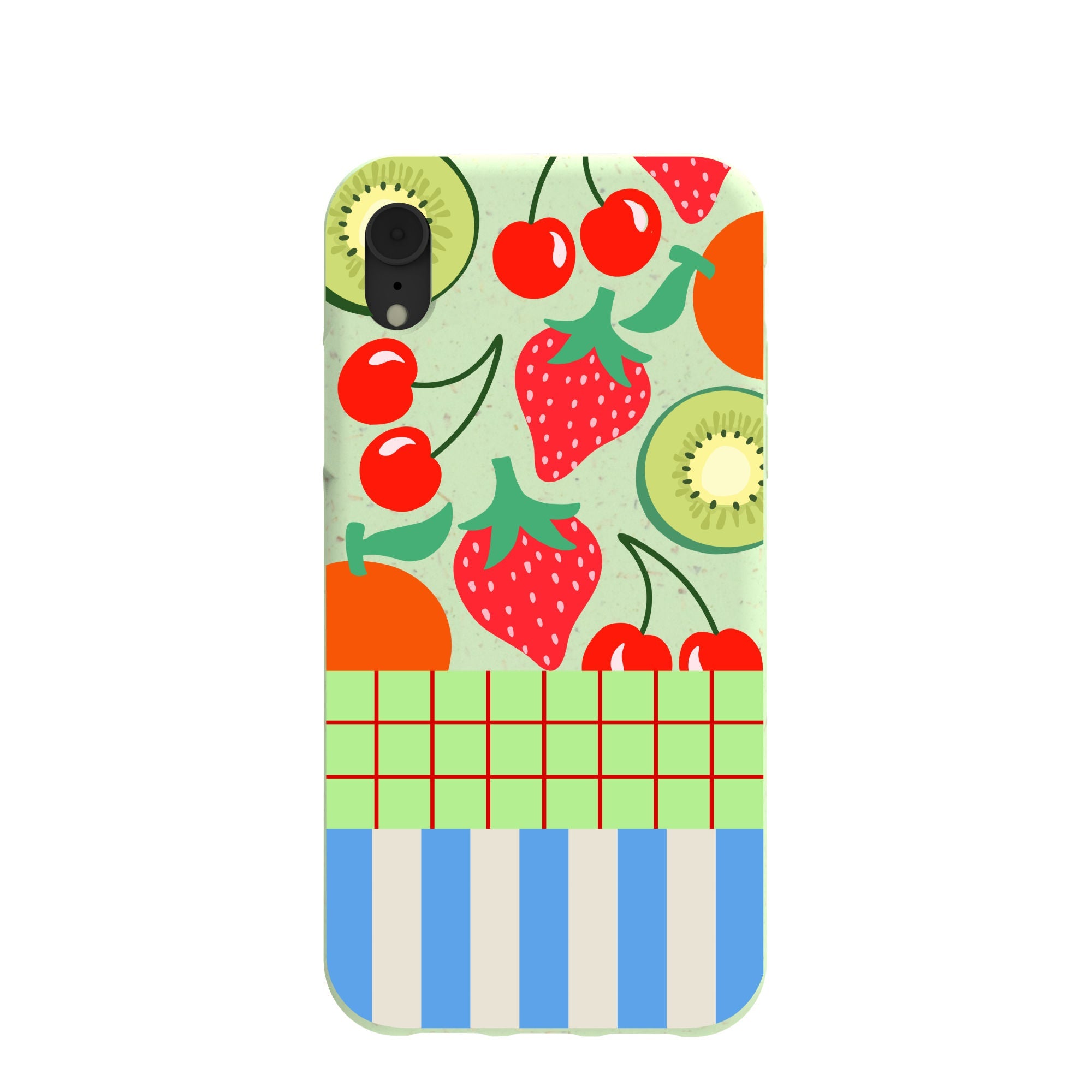Sage Green Fresh Picnic iPhone XR Case Refurbished - Pela Case refurbished available on Cerqular
