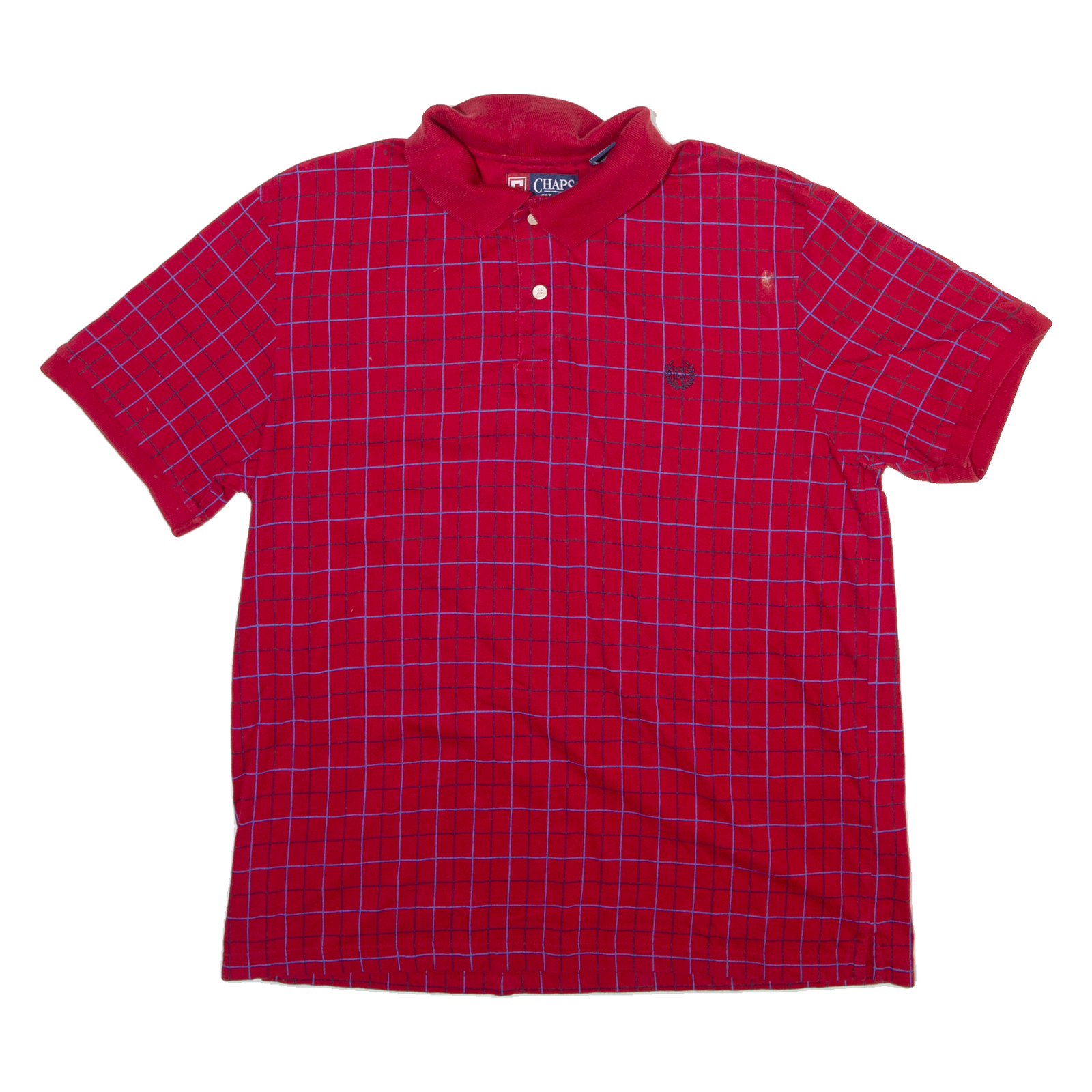CHAPS Mens Polo Shirt Red Check 2XL Refurbished - N/A refurbished available on Cerqular