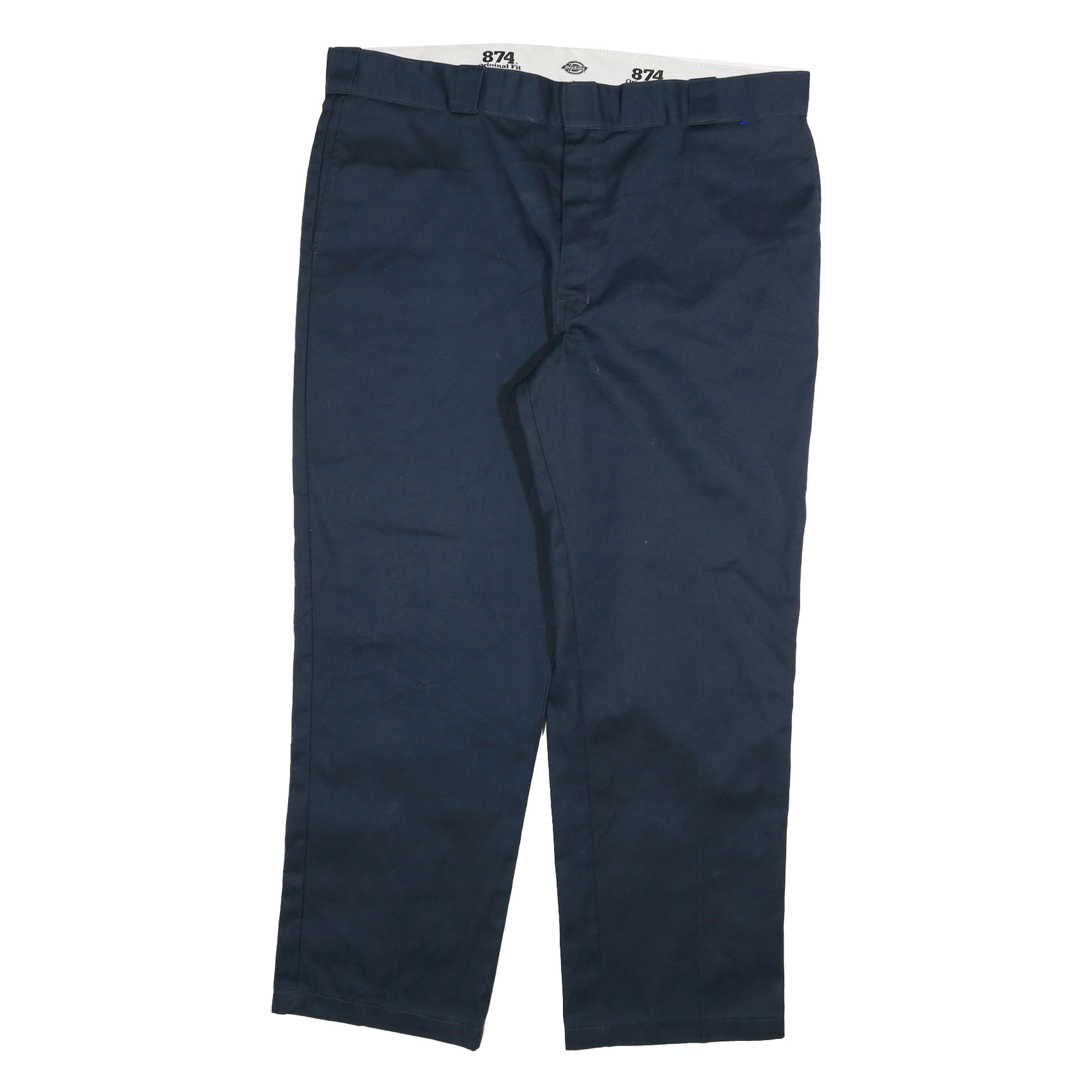 DICKIES Mens Relaxed Navy Cotton Blend 874 Work Trousers W40 L29 Durable Zip Refurbished - N/A refurbished available on Cerqular