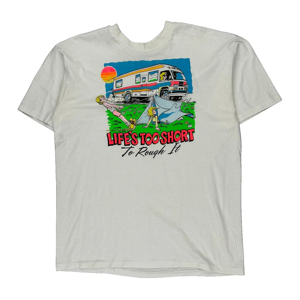 Buy Hanes T-Shirt - XL White Cotton Blend Refurbished - $33.49 Hanes T-Shirt - XL White Cotton Blend Refurbished - Thrifted (note: this is a term often used to describe second- refurbished available on Cerqular
