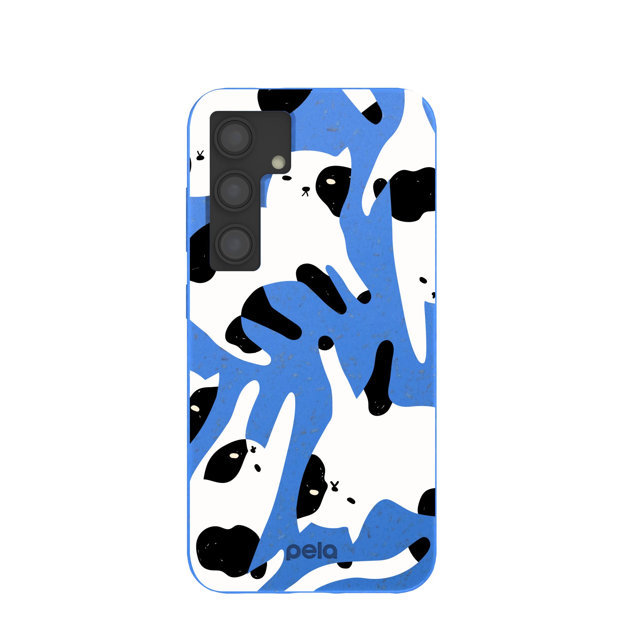 Electric Blue Cat Cow Samsung Galaxy S24 Case Refurbished - Pela Case refurbished available on Cerqular