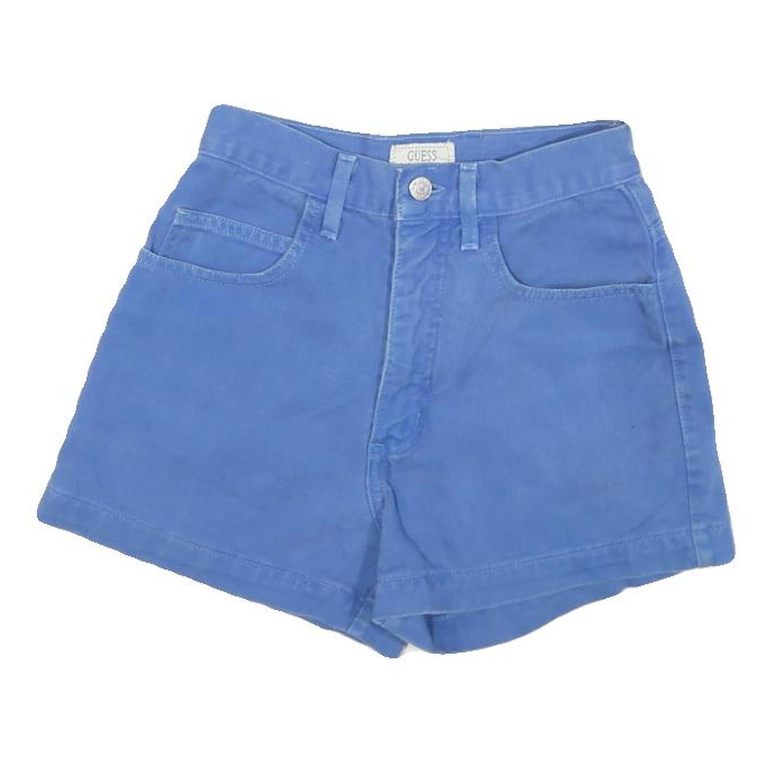 GUESS Womens Shorts Blue Casual XXS W23 Cotton Blend Stylish Summer Refurbished - N/A refurbished available on Cerqular