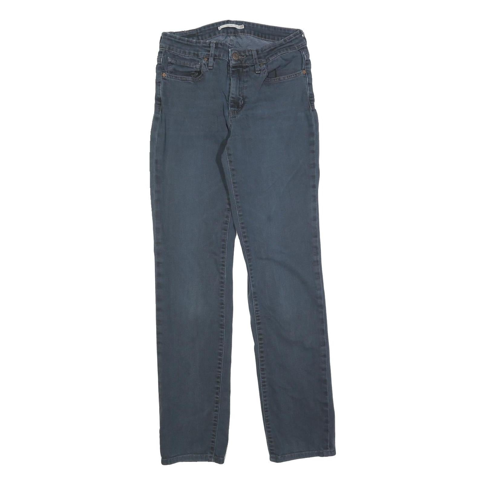 LEVI'S Womens Cotton Blend Blue Slim Straight Trousers W27 L32 Casual Stylish Refurbished - N/A refurbished available on Cerqular