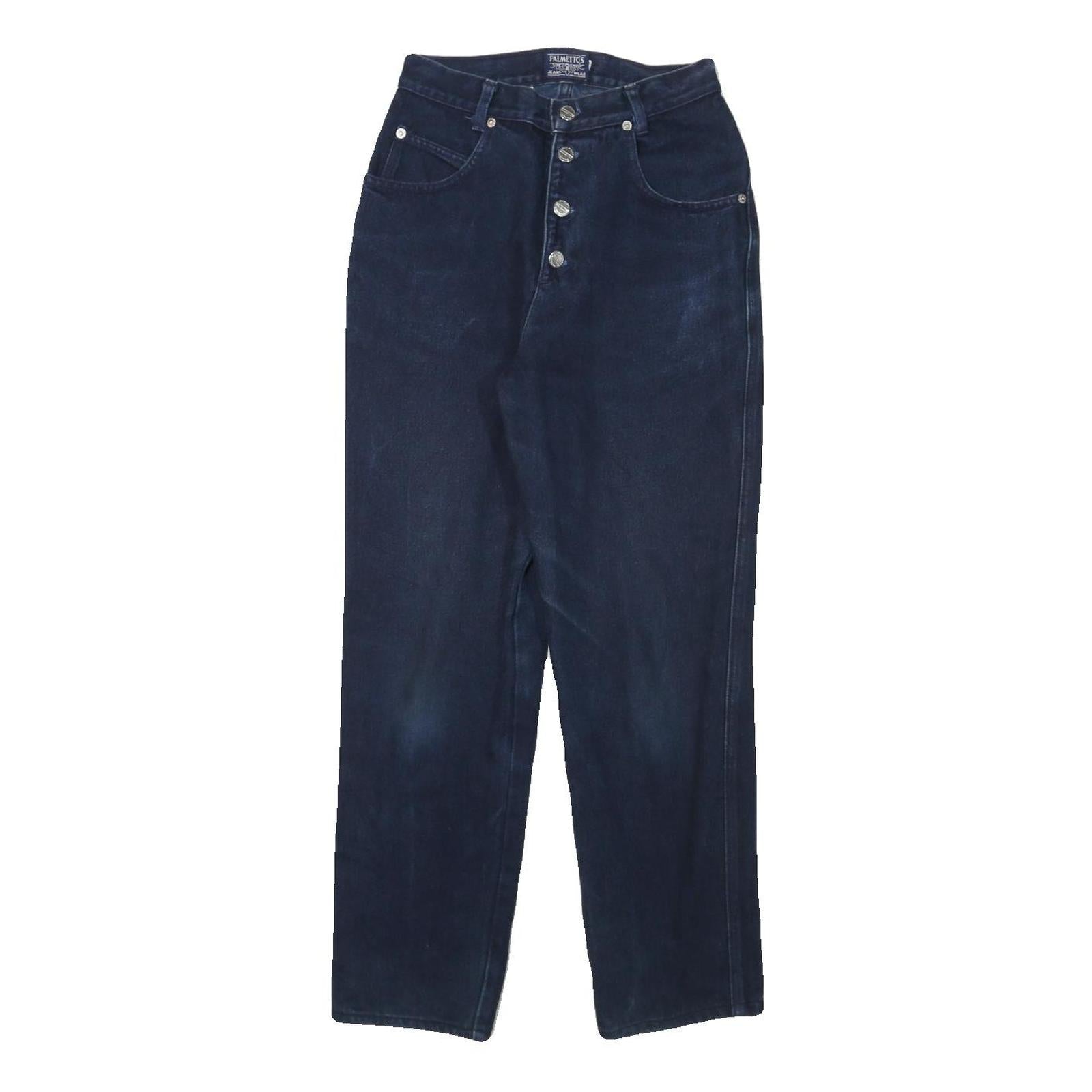 PALMETTOS Womens Jeans Blue Slim Straight Denim W24 L26 Button Closure Stylish Refurbished - N/A refurbished available on Cerqular