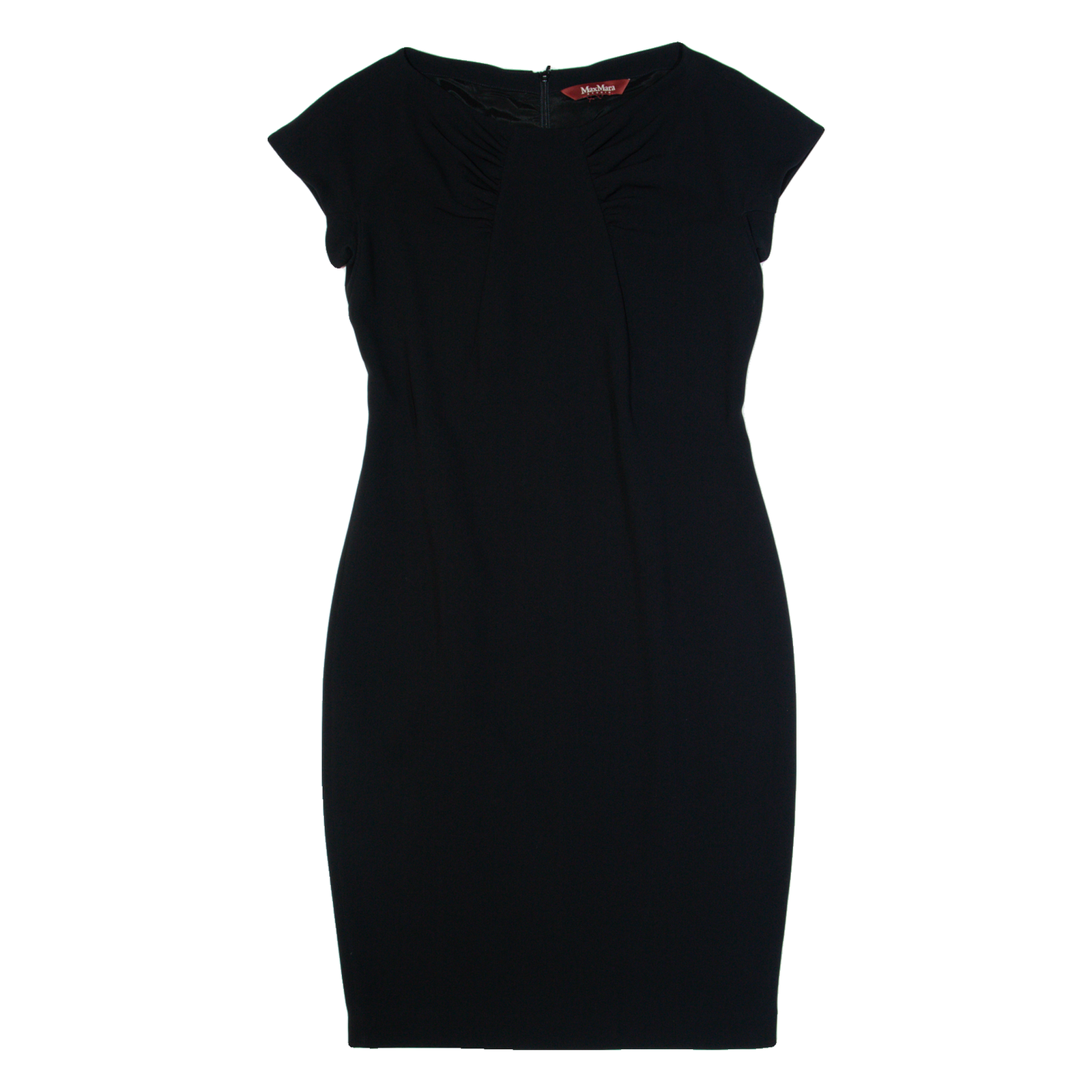 MAX MARA STUDIO Womens Pencil Dress Black Short Sleeve Midi M Refurbished - N/A refurbished available on Cerqular