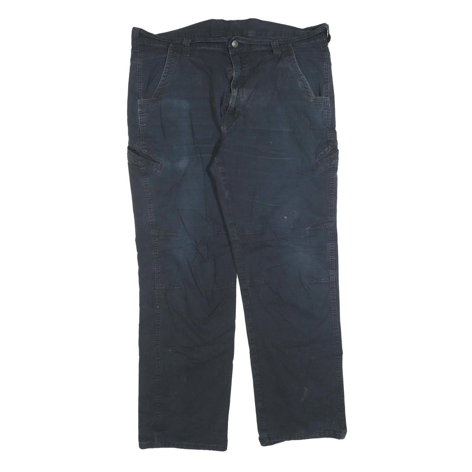 DICKIES Mens Cotton Blend Black Regular Straight Trousers W36 L30 Workwear Zip Refurbished - N/A refurbished available on Cerqular