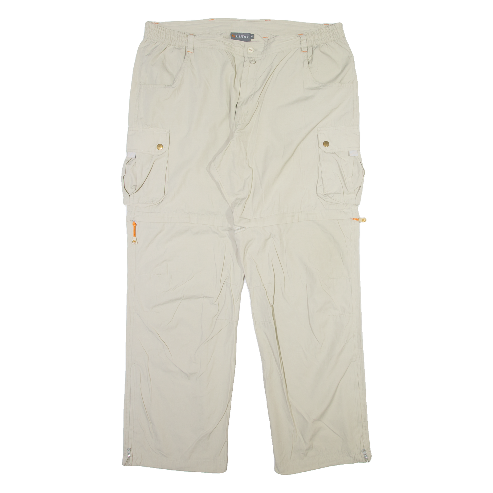 LIMIT Detachable Legs Mens Trousers Beige Relaxed Straight W38 L31 Refurbished - N/A refurbished available on Cerqular